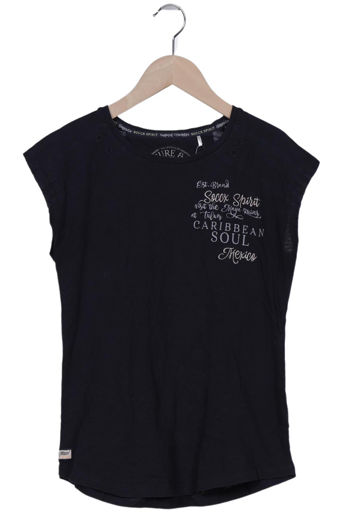 

Soccx Damen T-Shirt, marineblau, Gr. 34