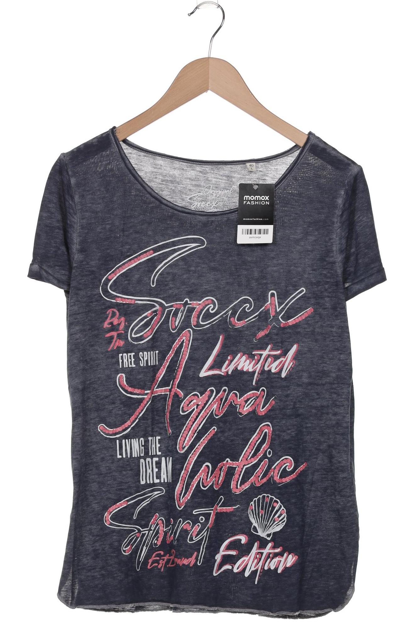 

Soccx Damen T-Shirt, marineblau, Gr. 40