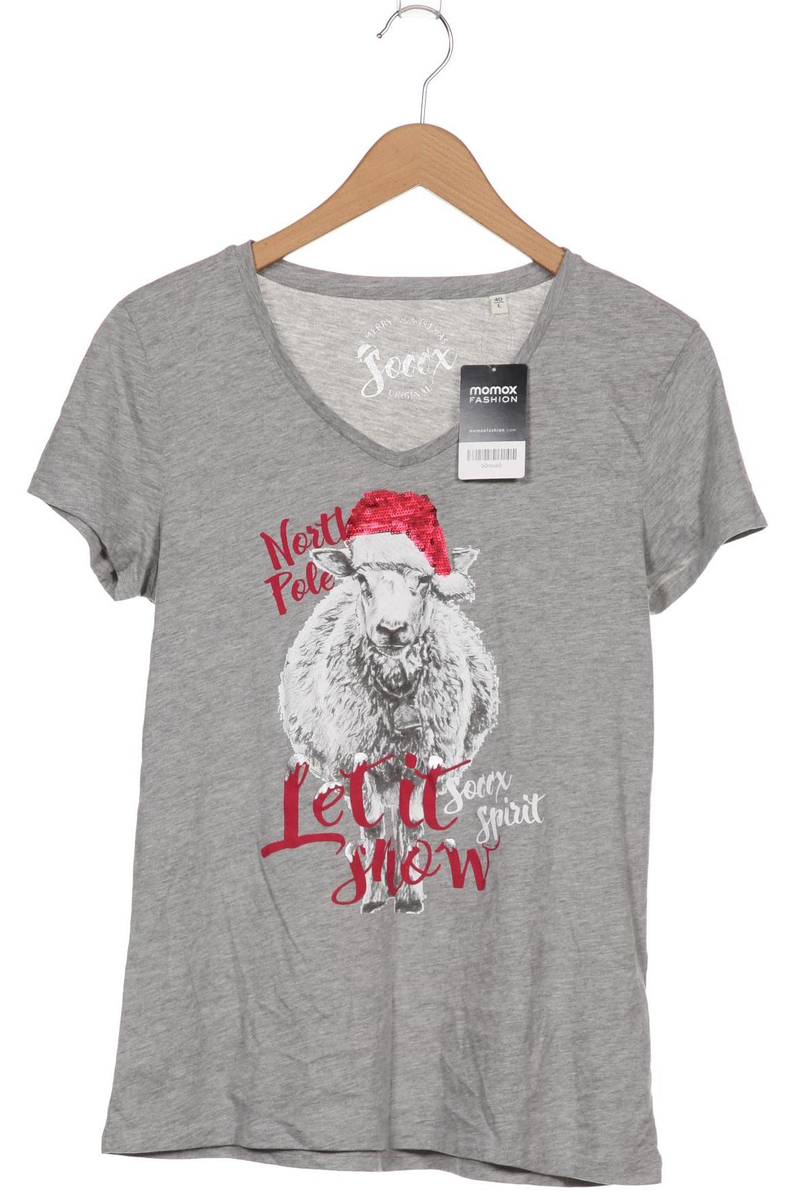 

SOCCX Damen T-Shirt, grau
