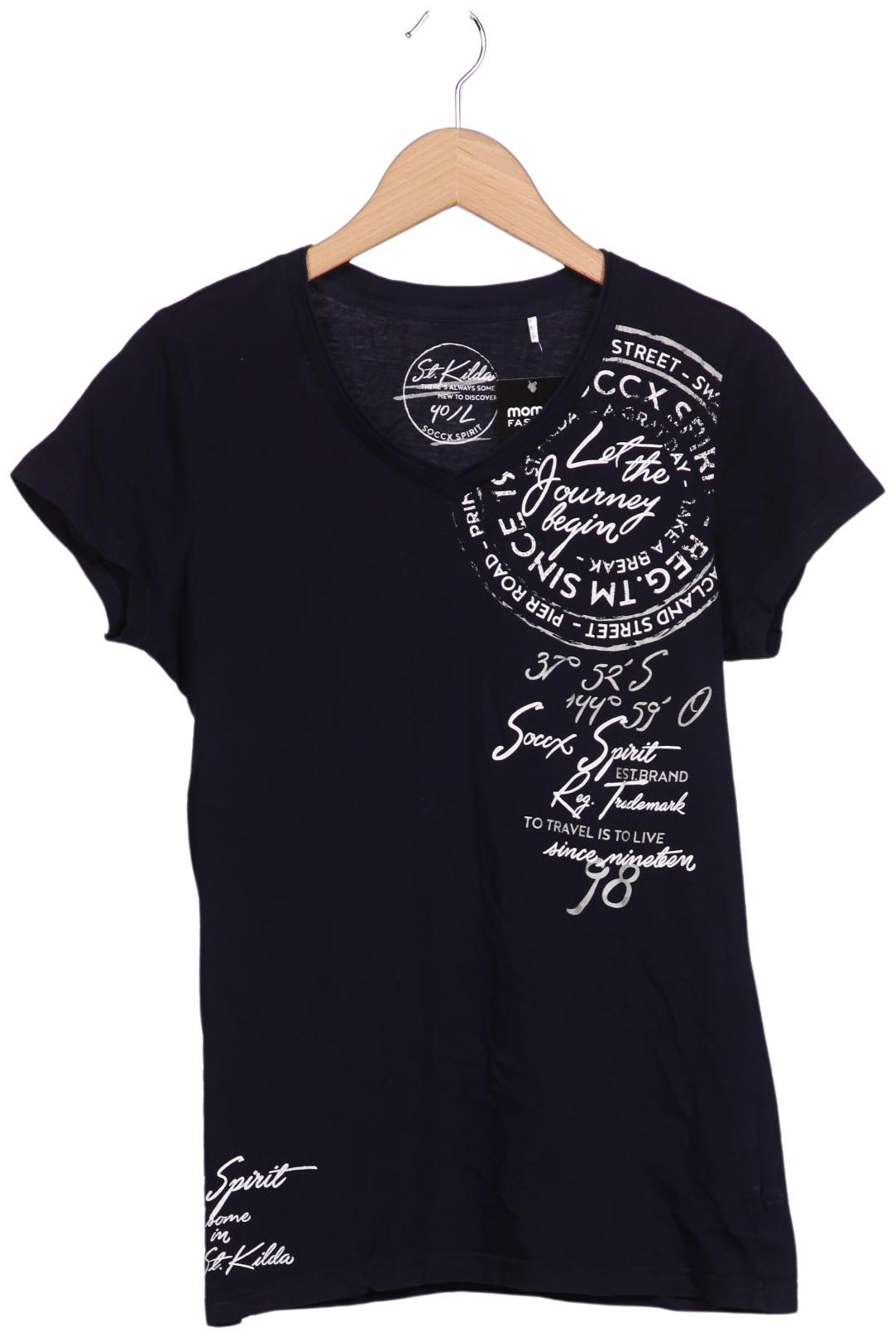 

Soccx Damen T-Shirt, marineblau, Gr. 40