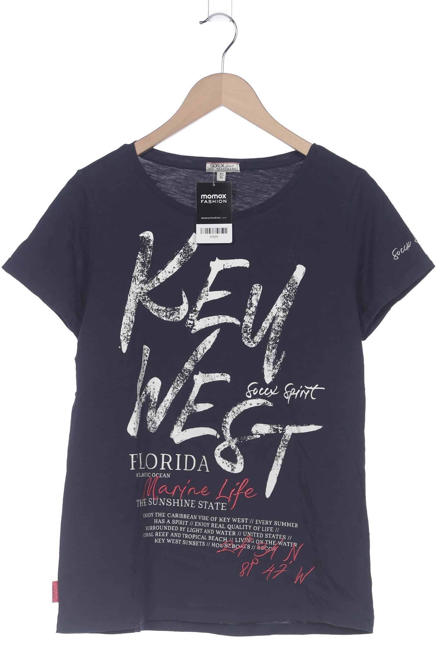 

Soccx Damen T-Shirt, marineblau, Gr. 42