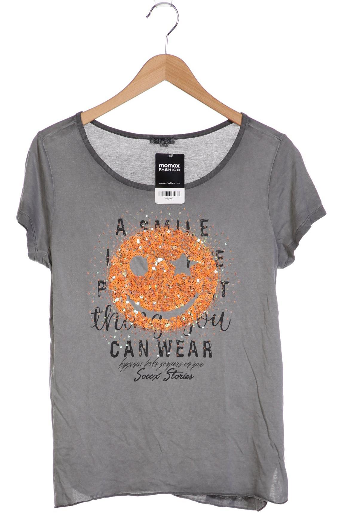 

Soccx Damen T-Shirt, grau, Gr. 38