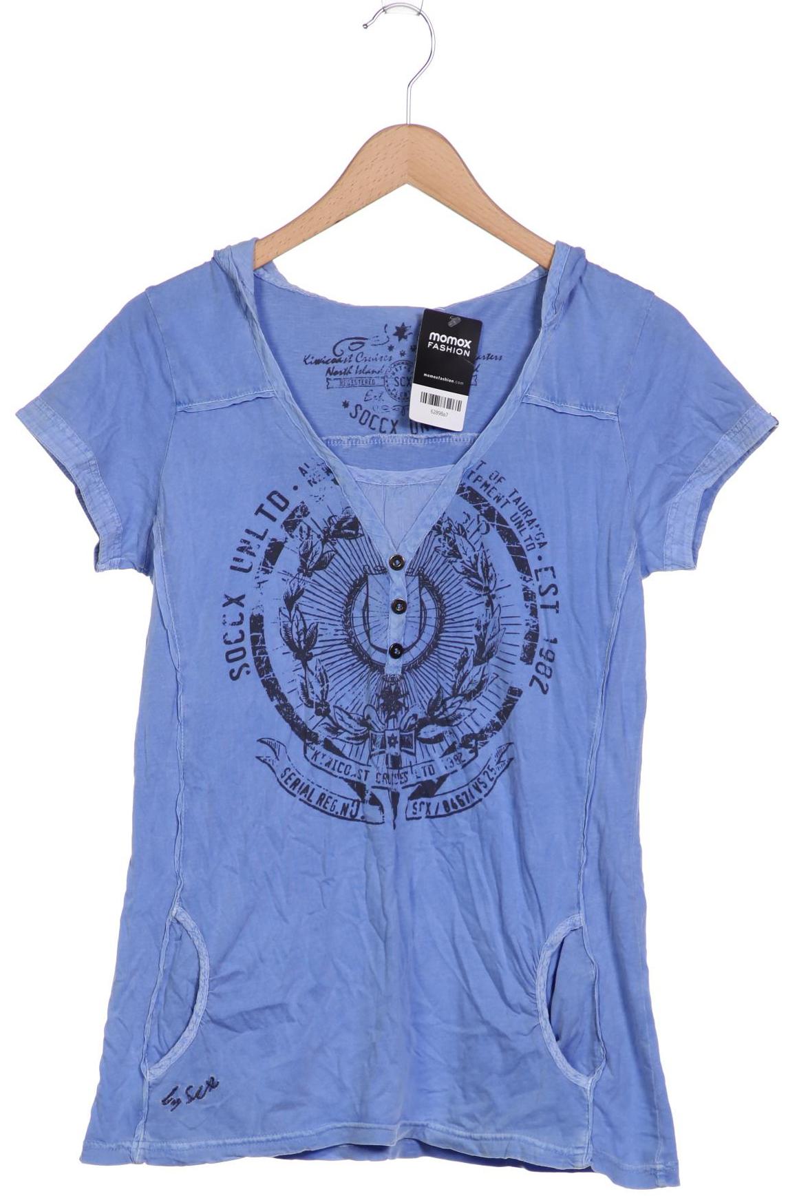 

Soccx Damen T-Shirt, blau, Gr. 34