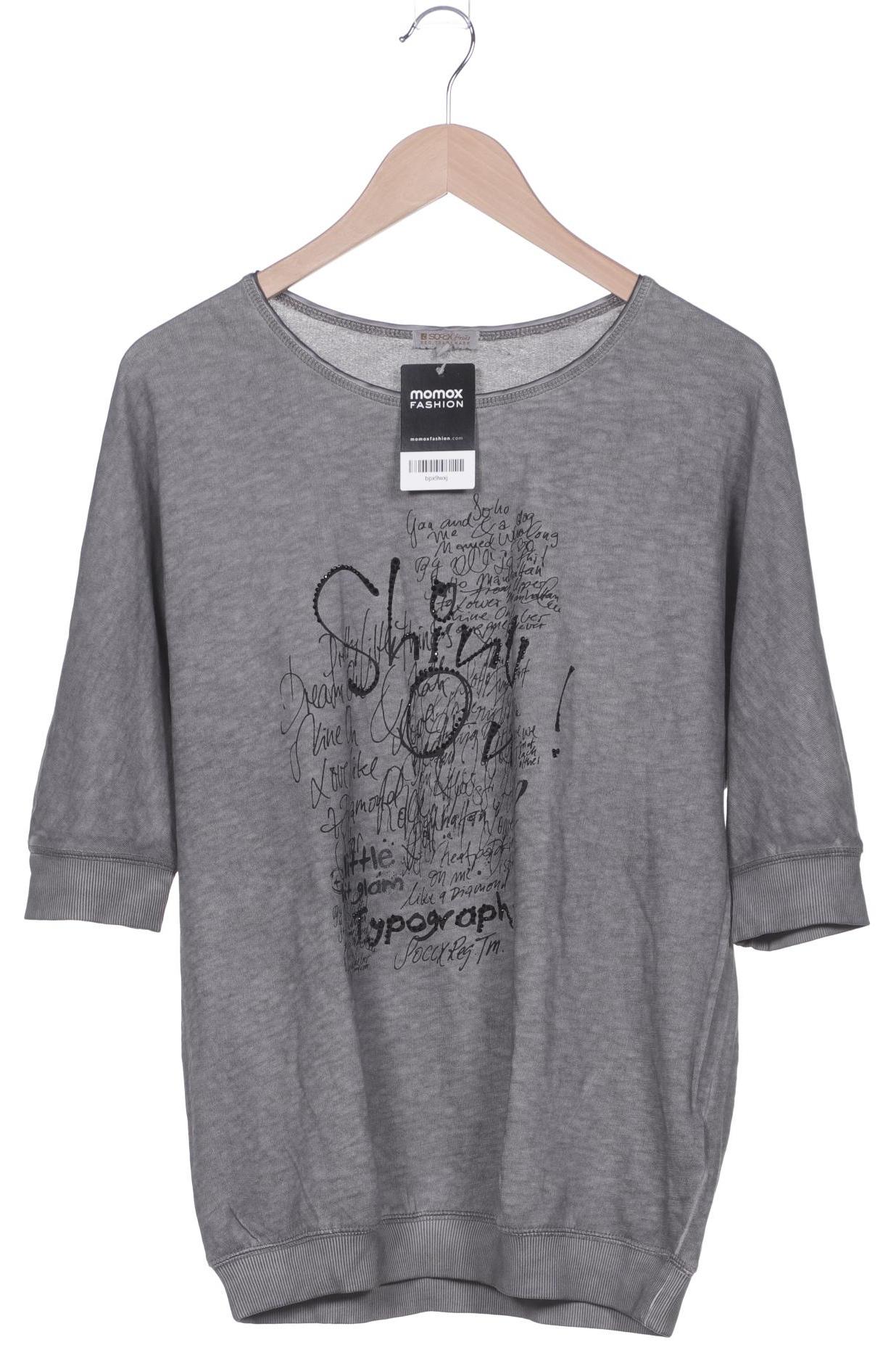 

Soccx Damen T-Shirt, grau, Gr. 34