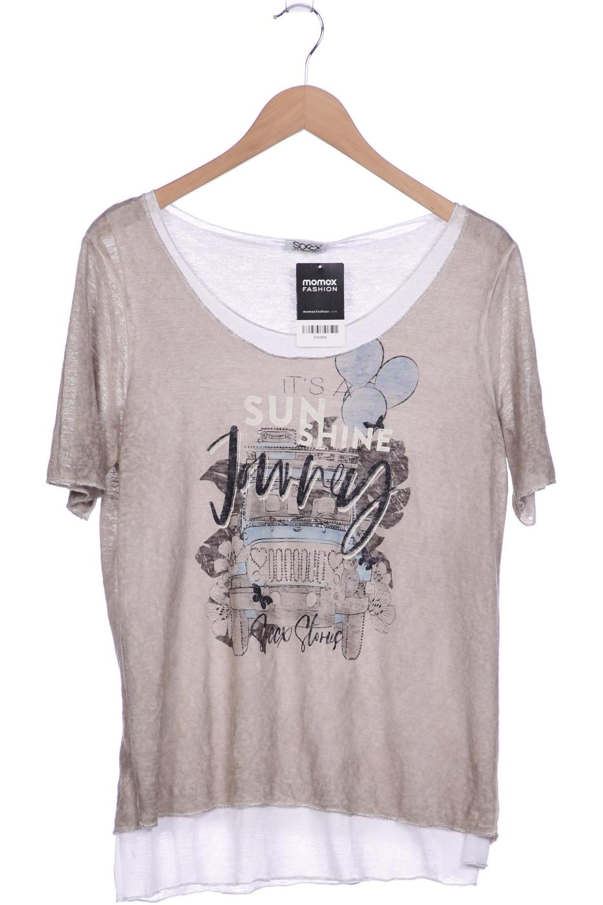 

Soccx Damen T-Shirt, beige, Gr. 38