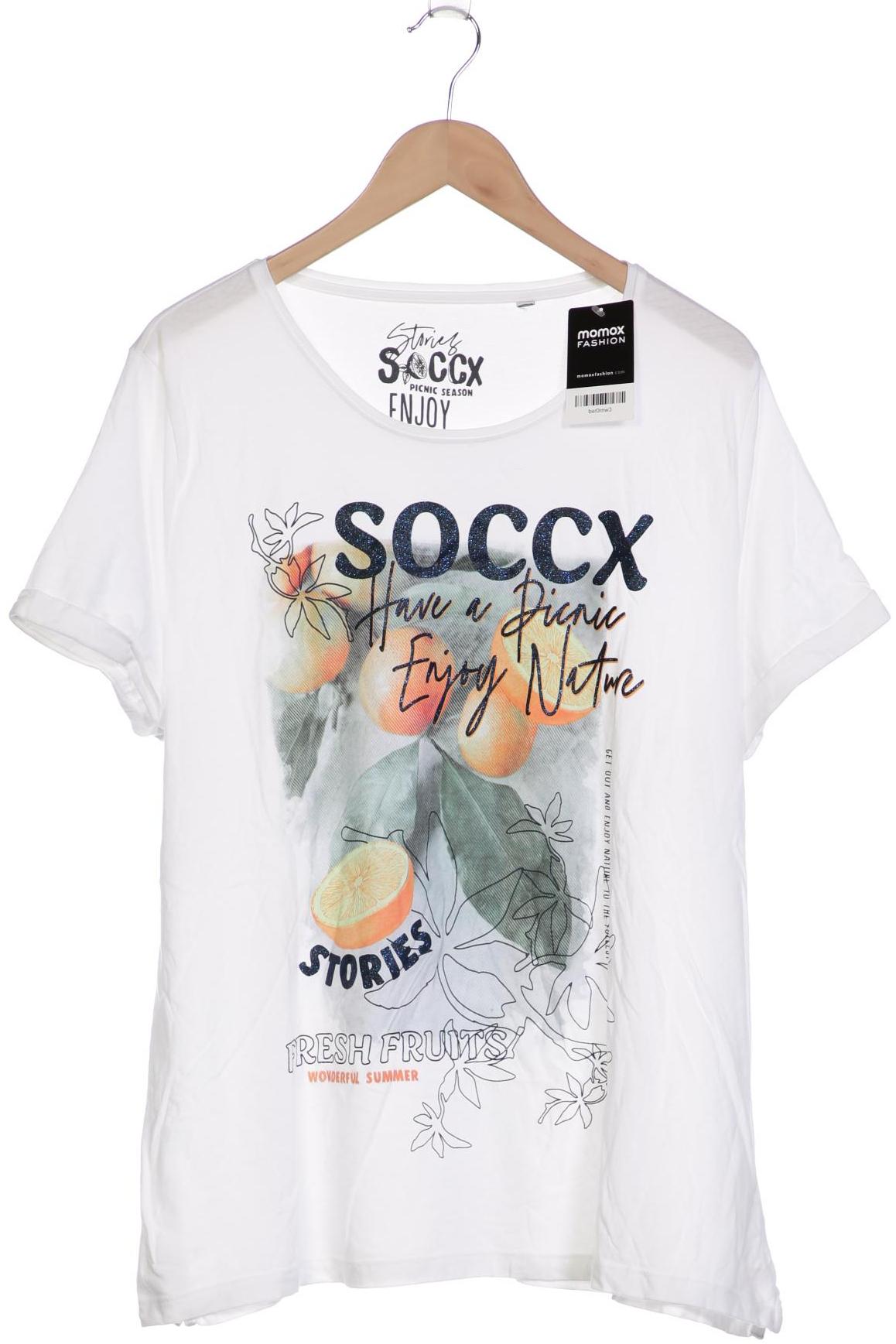 

Soccx Damen T-Shirt, weiß, Gr. 48