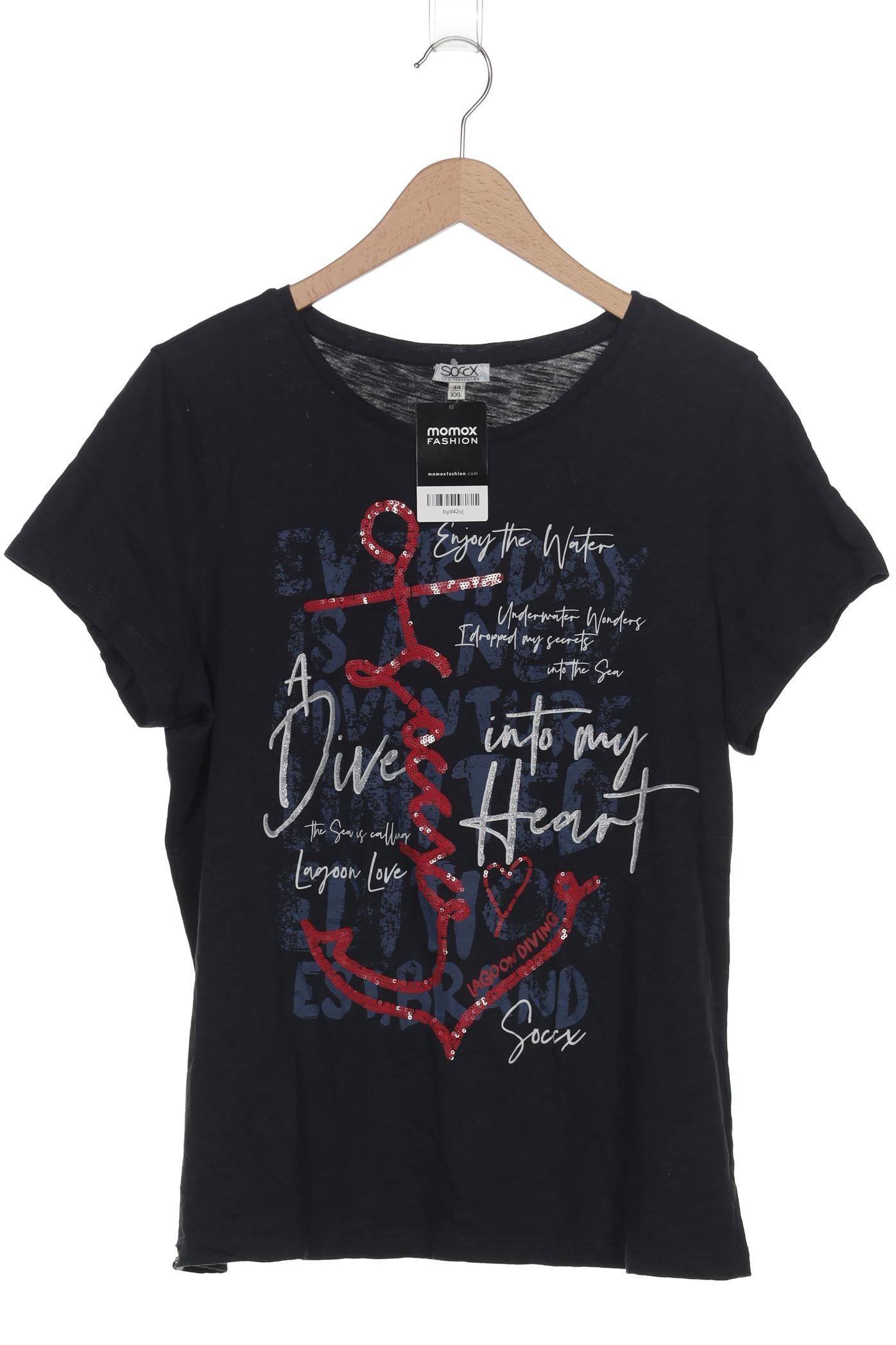 

Soccx Damen T-Shirt, marineblau, Gr. 44