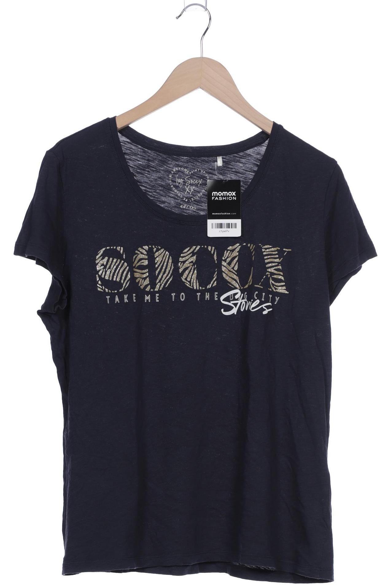 

SOCCX Damen T-Shirt, marineblau