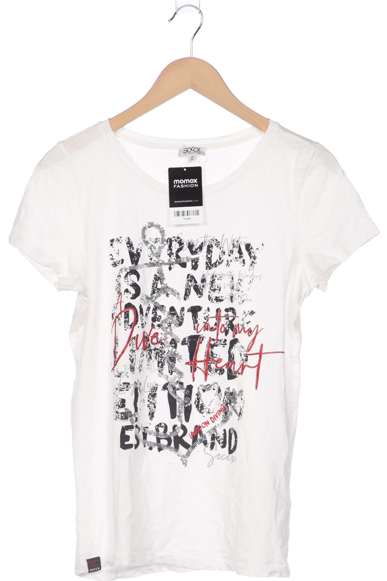 

Soccx Damen T-Shirt, weiß, Gr. 38