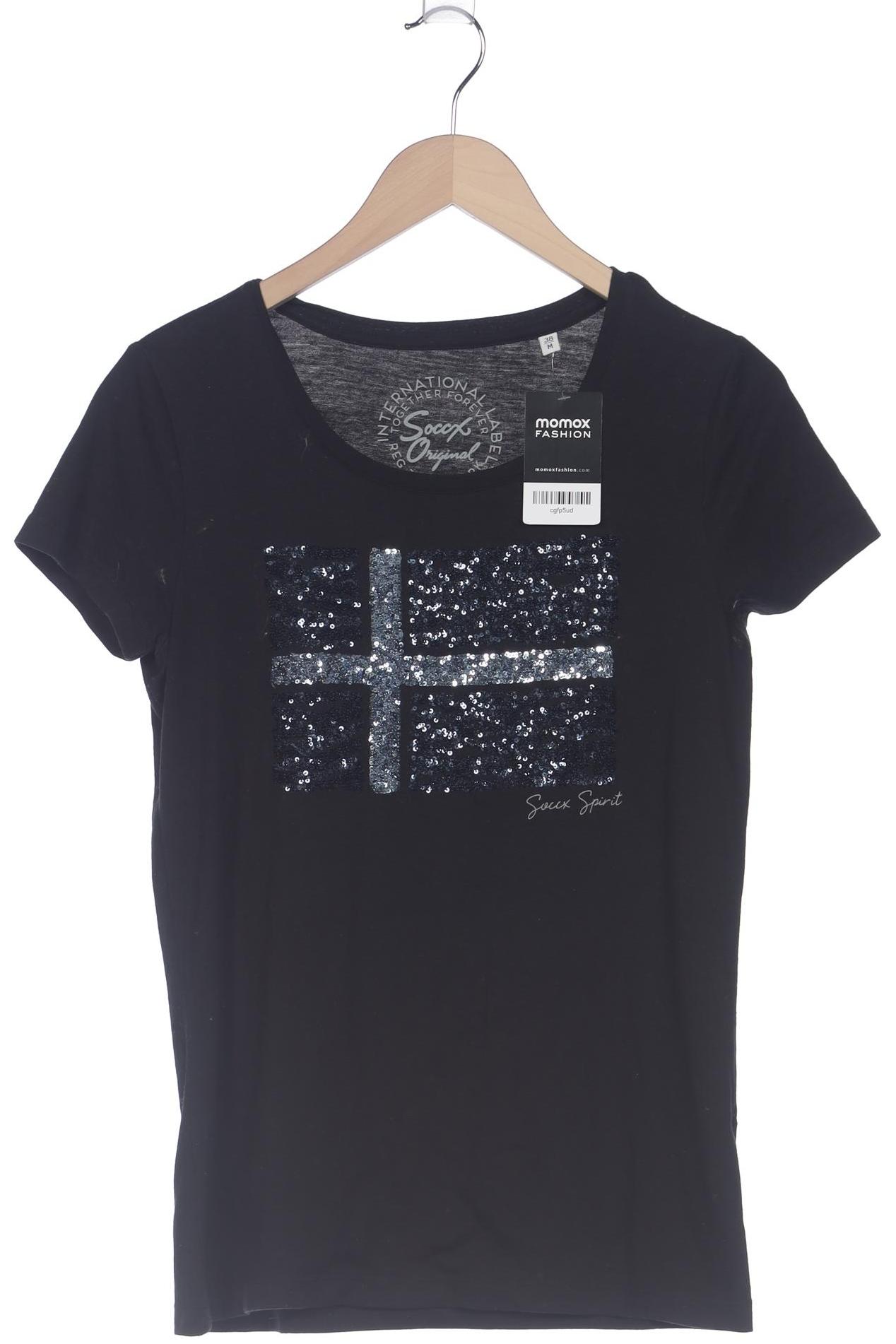 

Soccx Damen T-Shirt, schwarz, Gr. 38