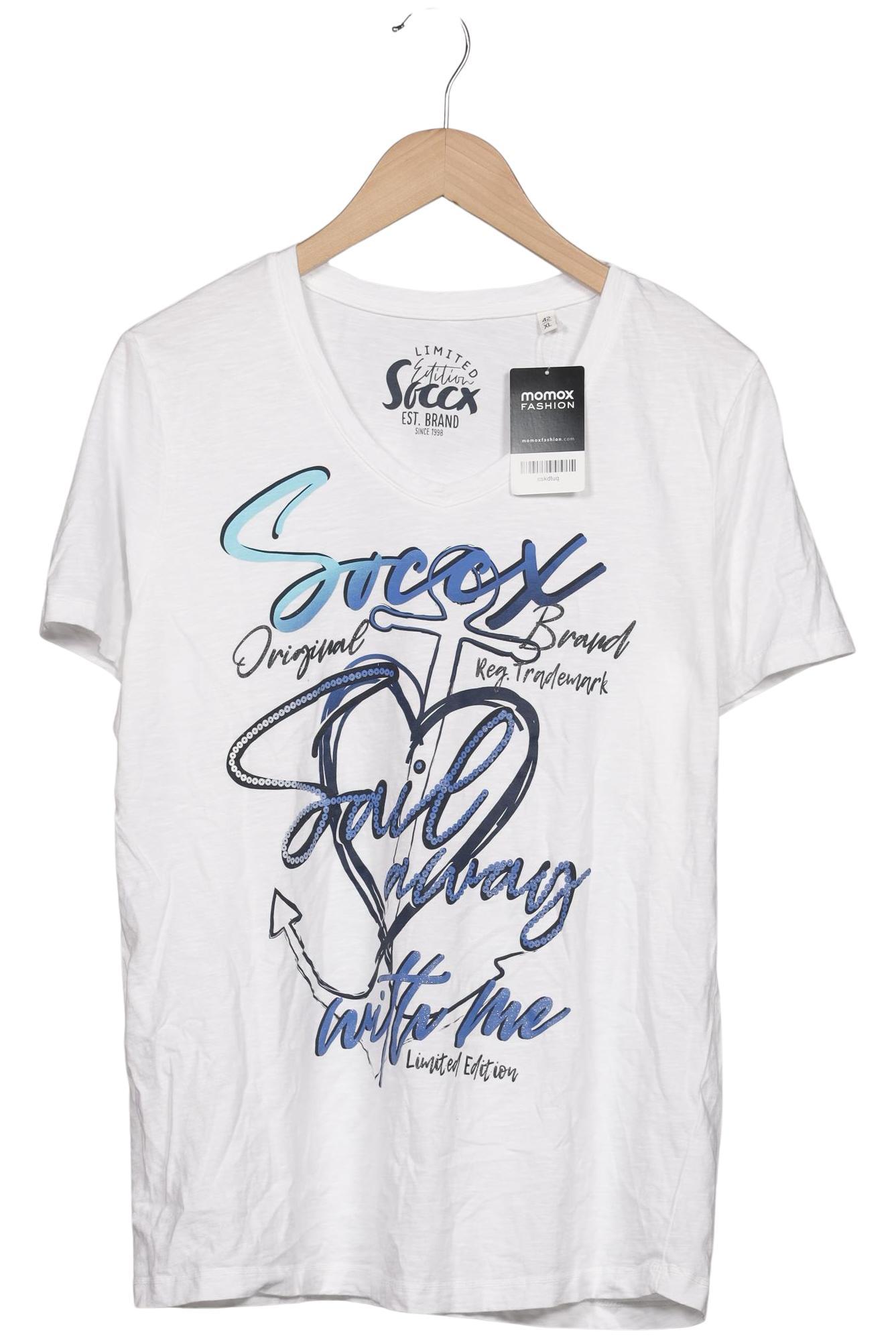 

Soccx Damen T-Shirt, weiß, Gr. 42