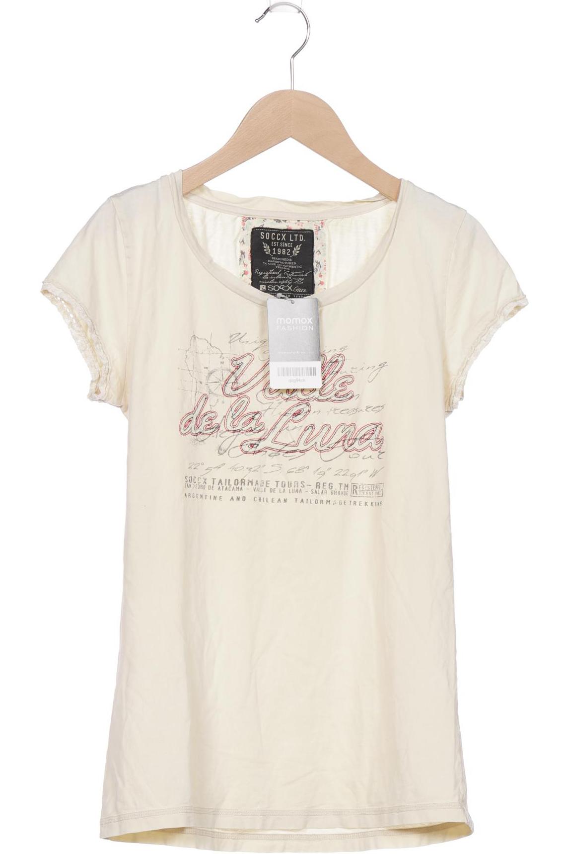

Soccx Damen T-Shirt, cremeweiß, Gr. 38