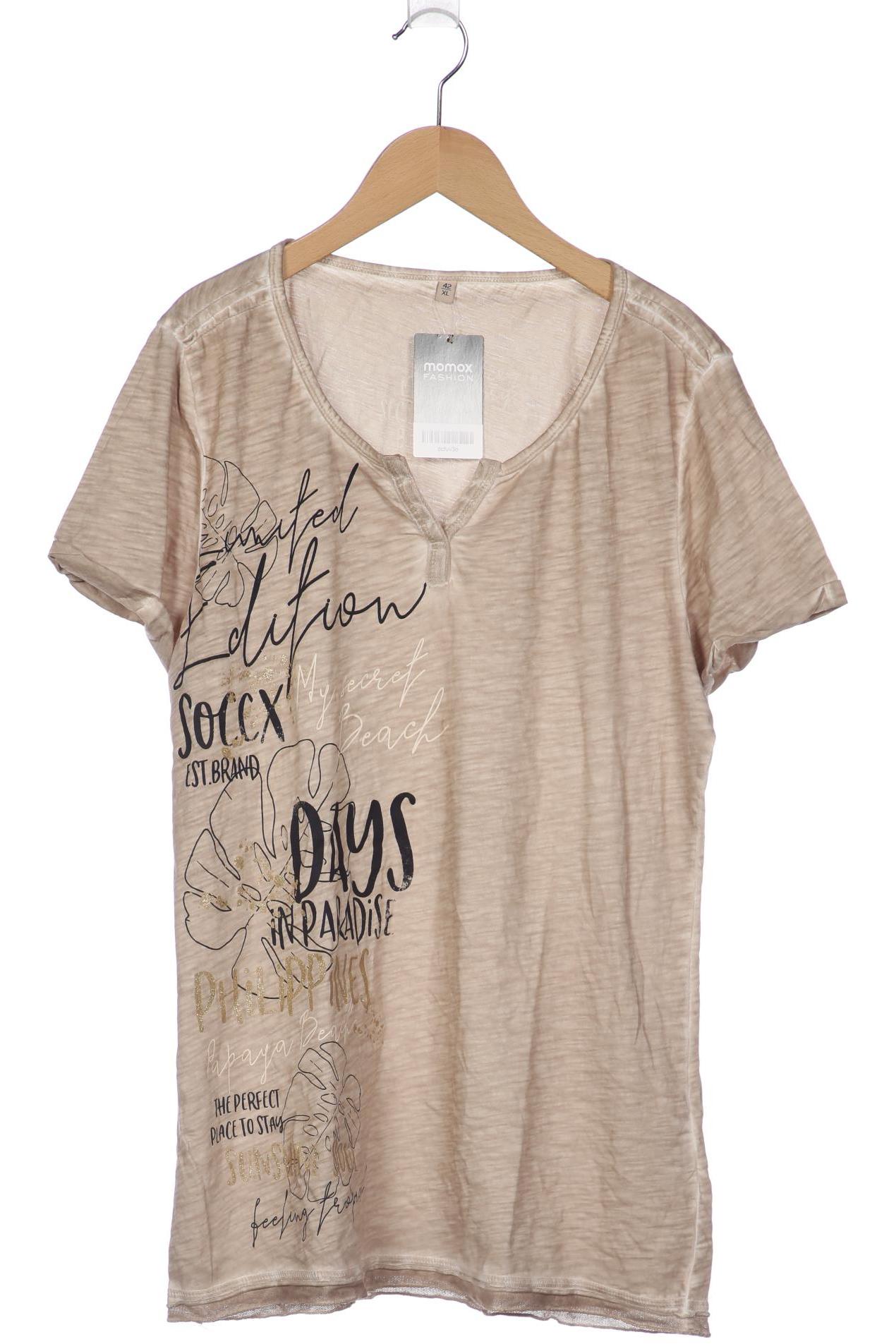 

SOCCX Damen T-Shirt, beige