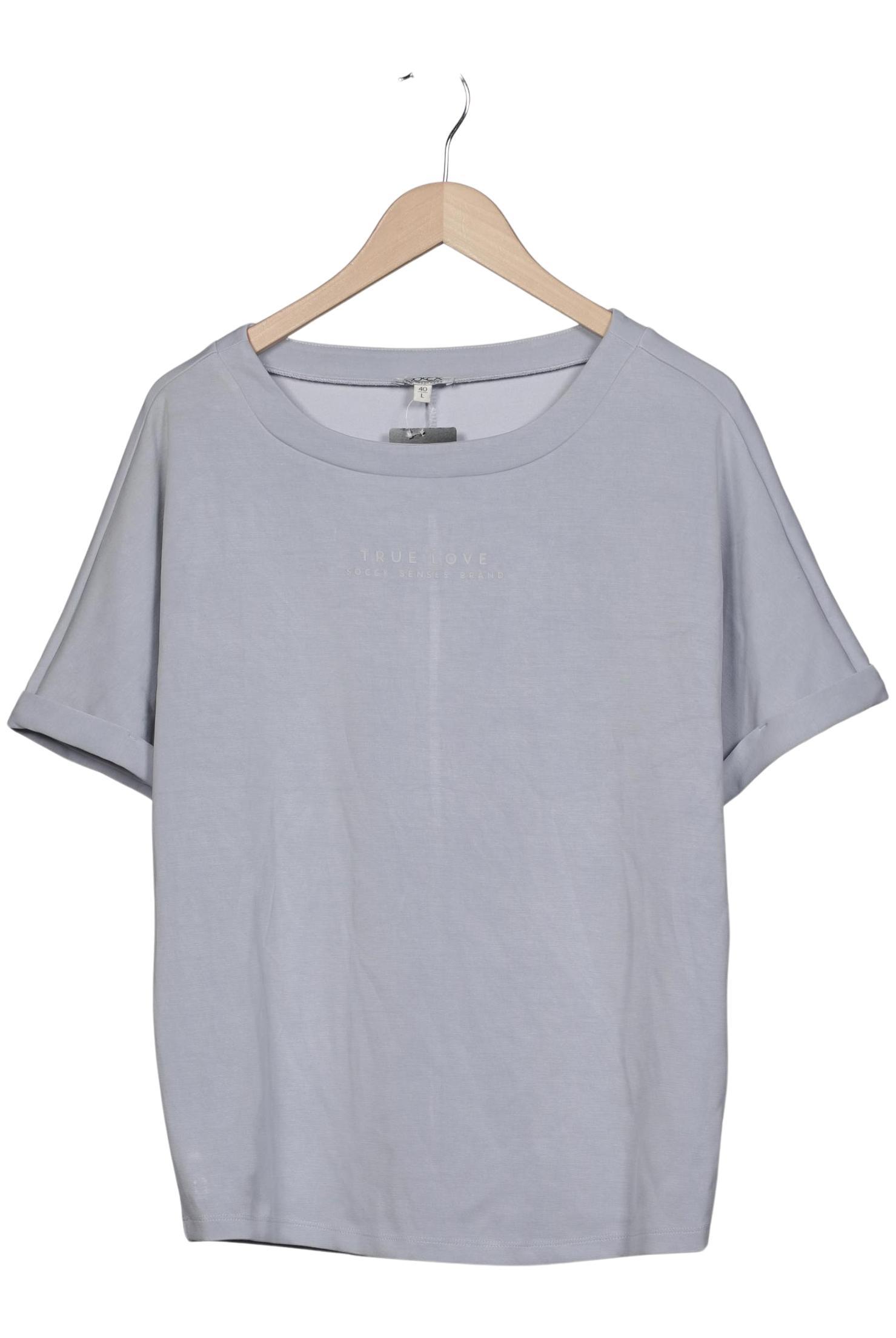 

Soccx Damen T-Shirt, hellblau, Gr. 40