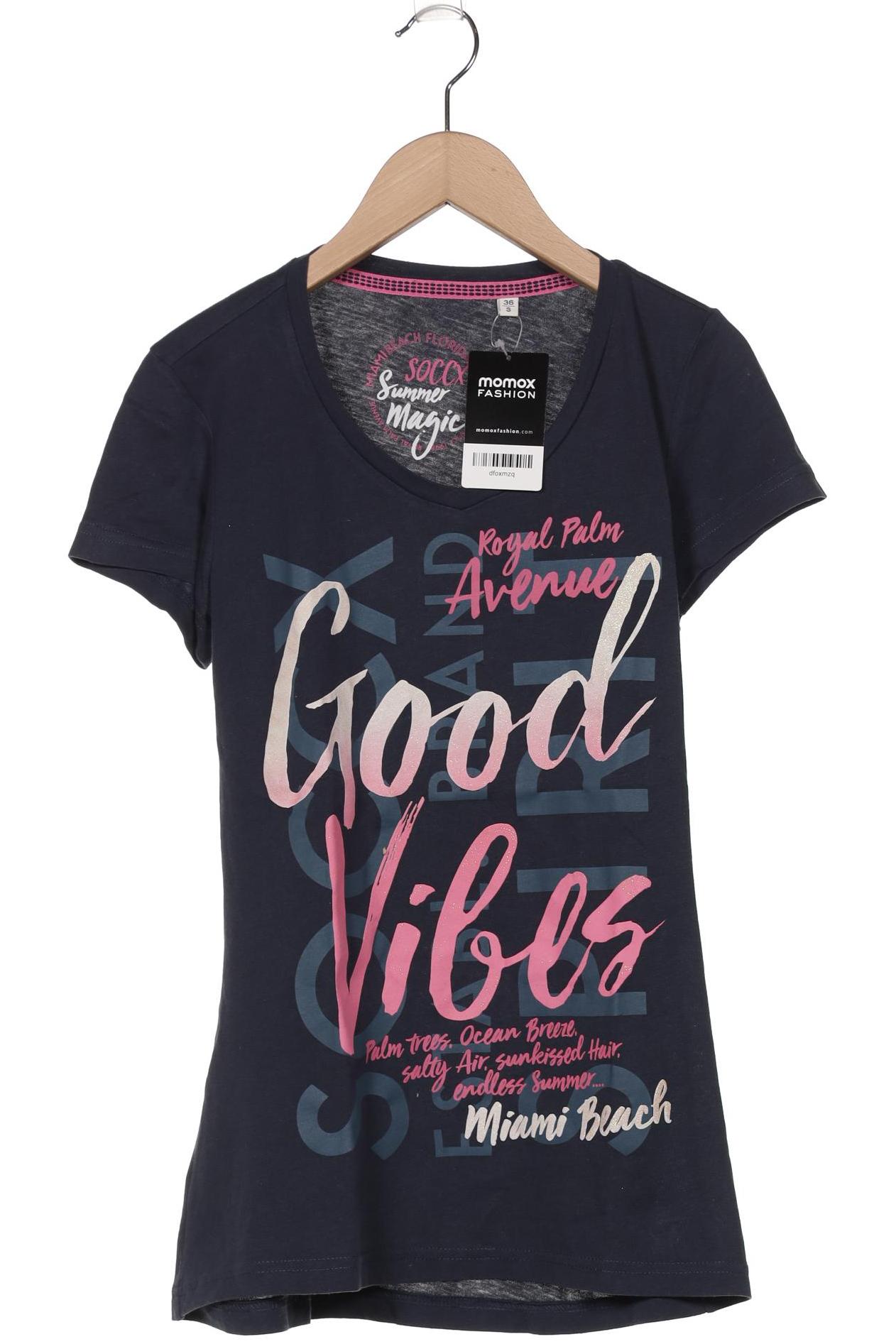 

Soccx Damen T-Shirt, marineblau, Gr. 36
