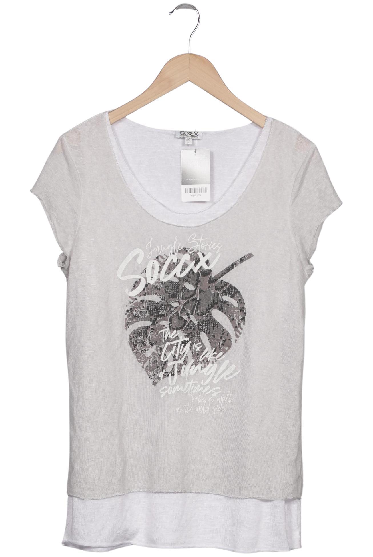 

Soccx Damen T-Shirt, grau, Gr. 40