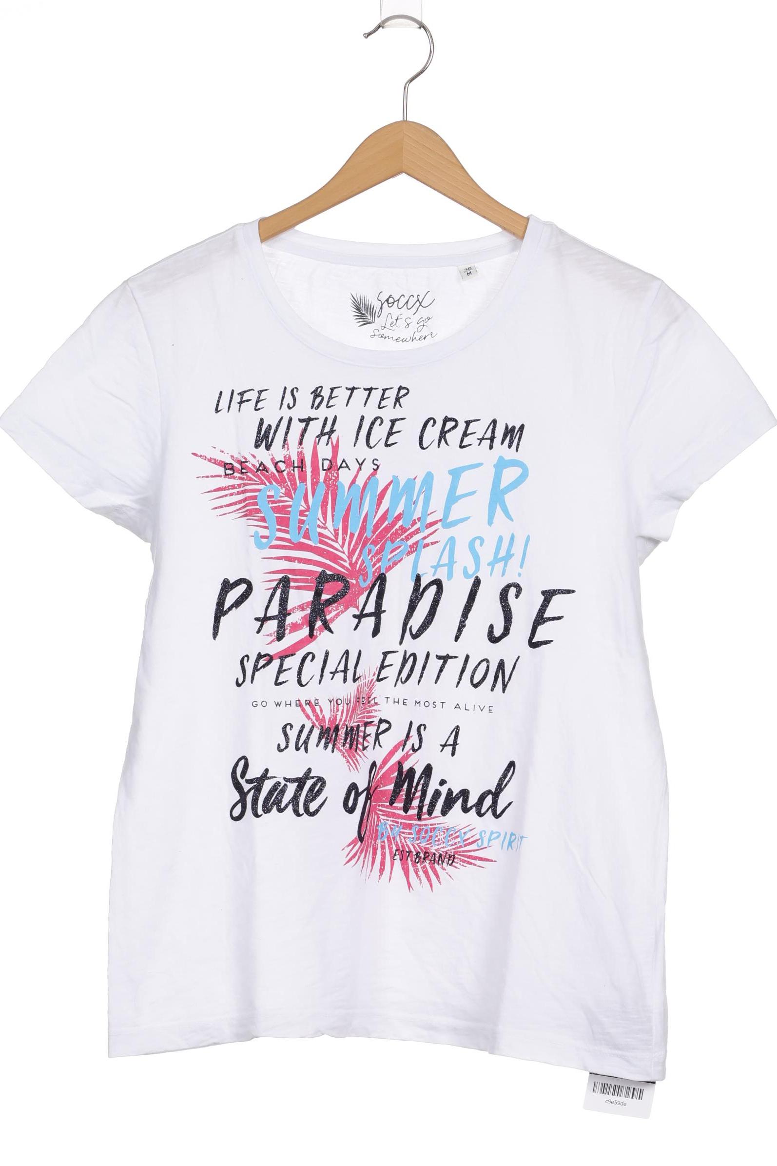 

Soccx Damen T-Shirt, weiß, Gr. 38