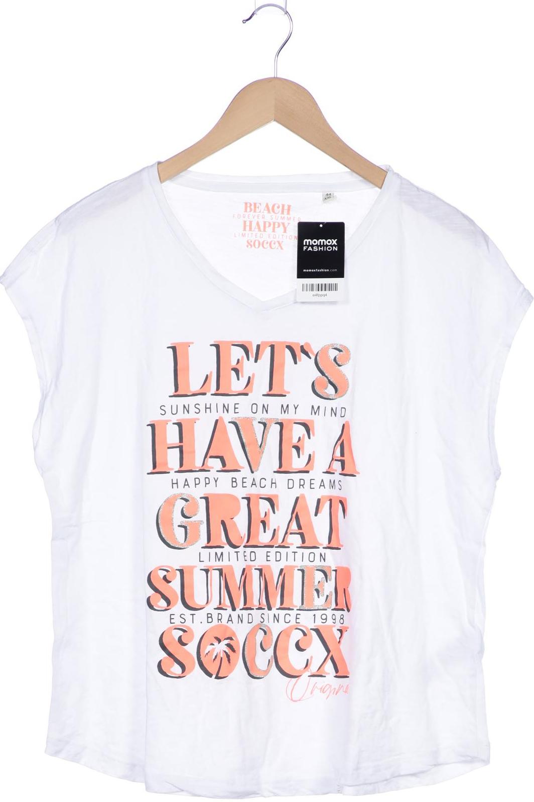 

Soccx Damen T-Shirt, weiß, Gr. 44