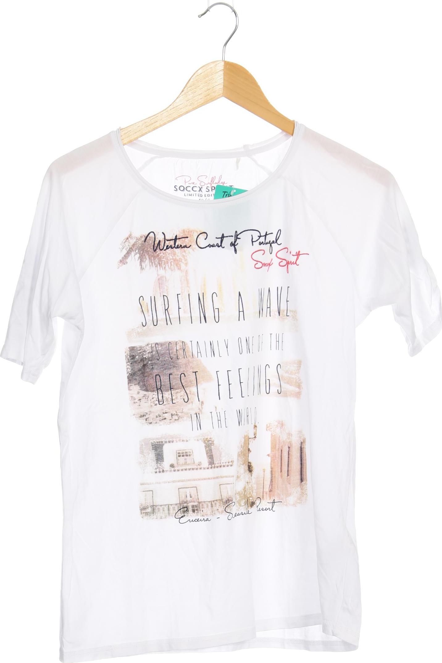 

Soccx Damen T-Shirt, weiß, Gr. 40