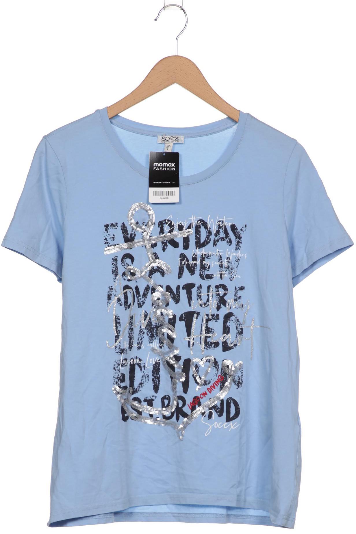

SOCCX Damen T-Shirt, hellblau