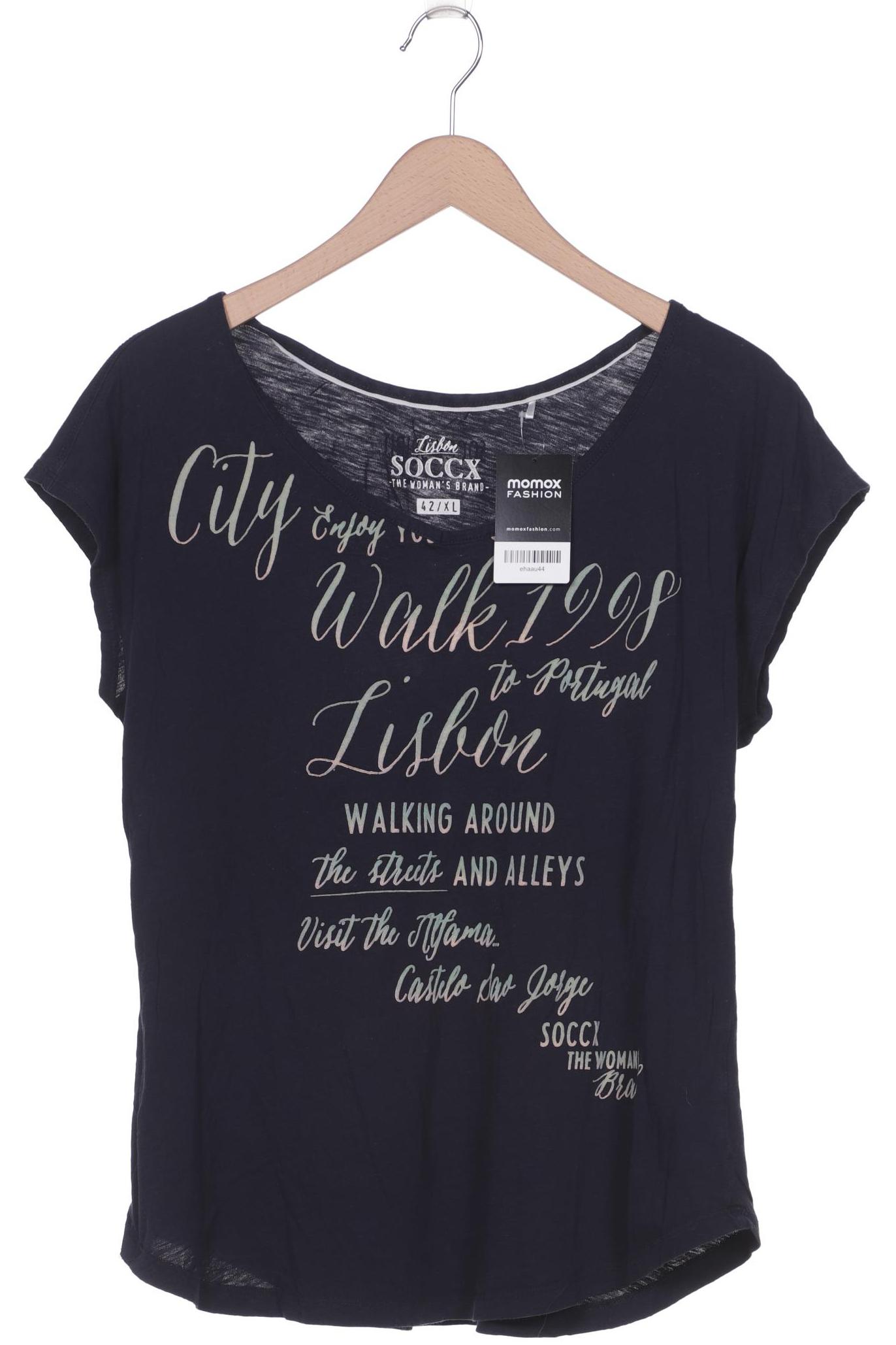 

SOCCX Damen T-Shirt, marineblau