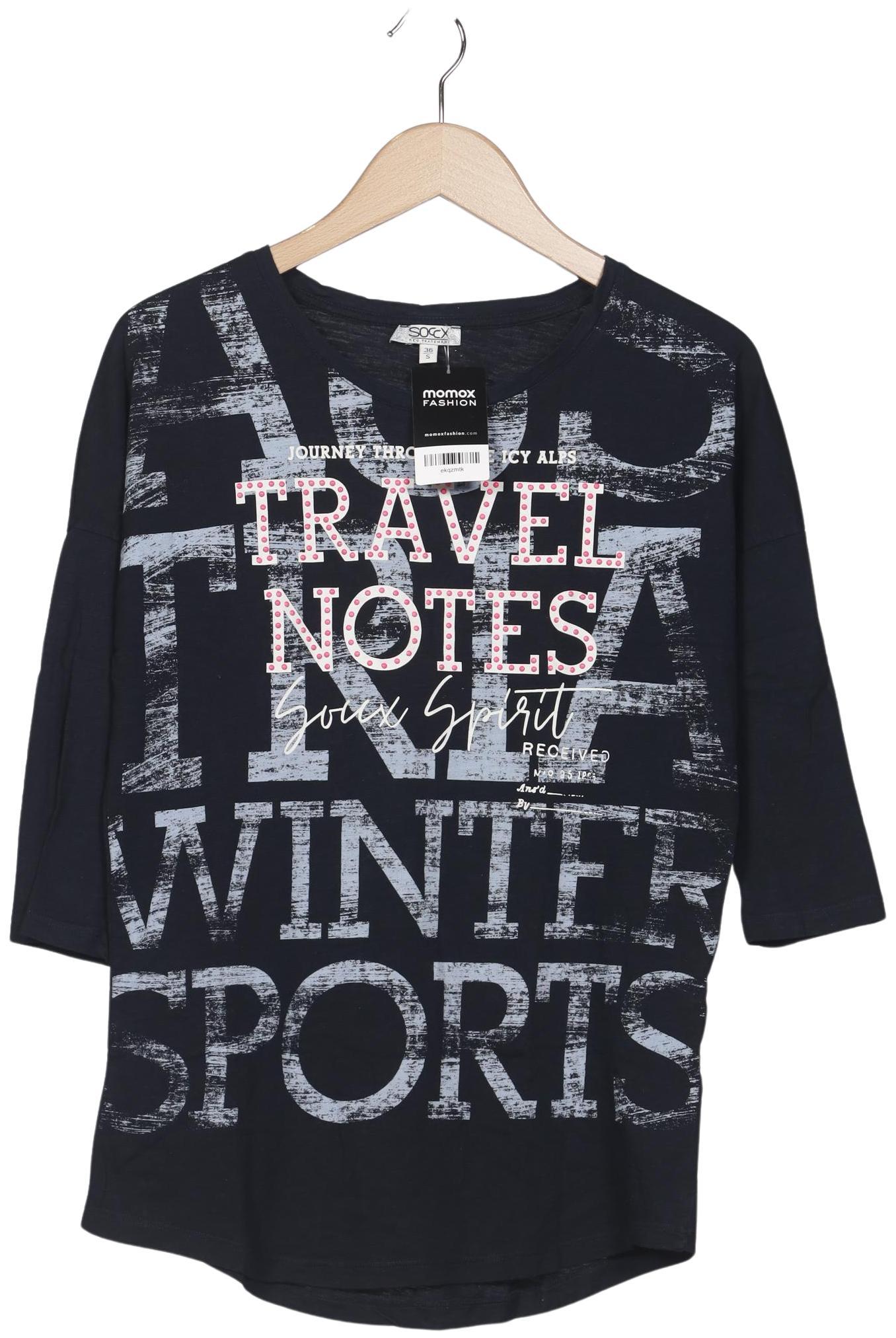 

Soccx Damen T-Shirt, marineblau, Gr. 36
