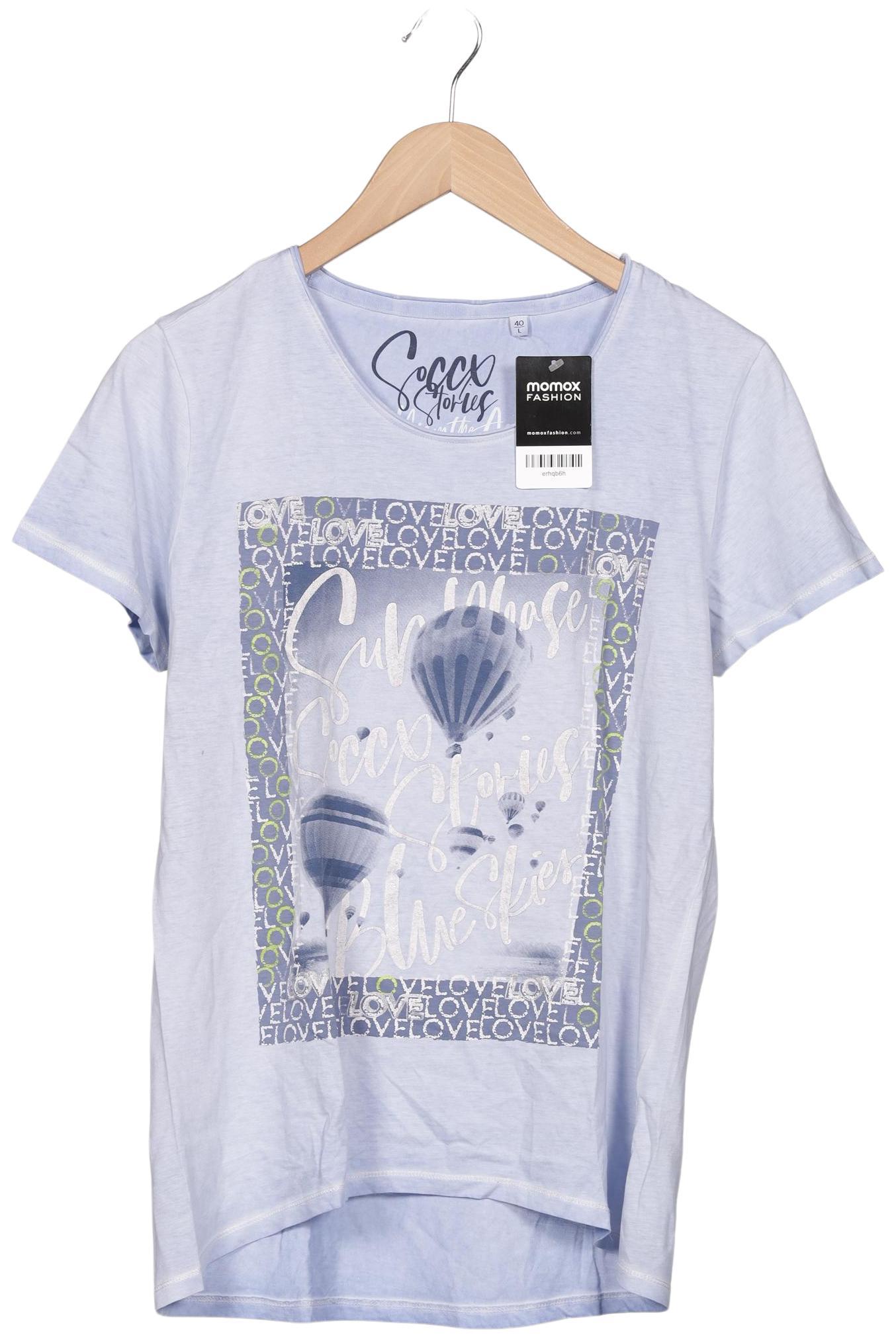 

Soccx Damen T-Shirt, hellblau, Gr. 40