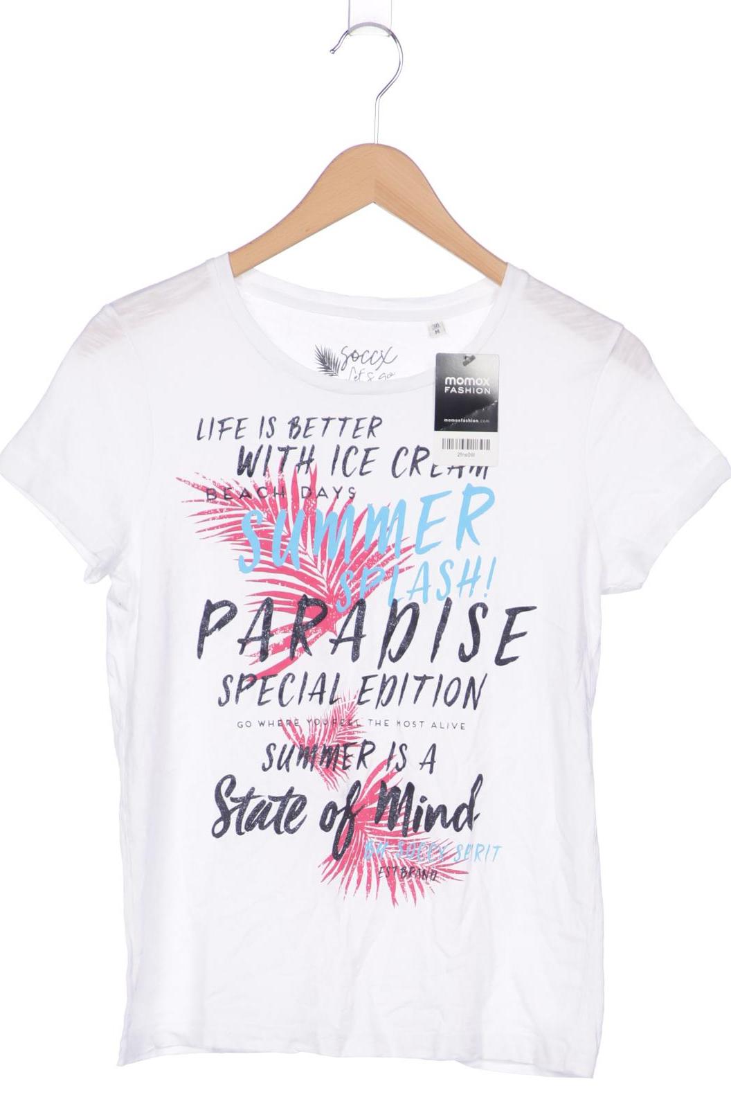 

Soccx Damen T-Shirt, weiß, Gr. 38