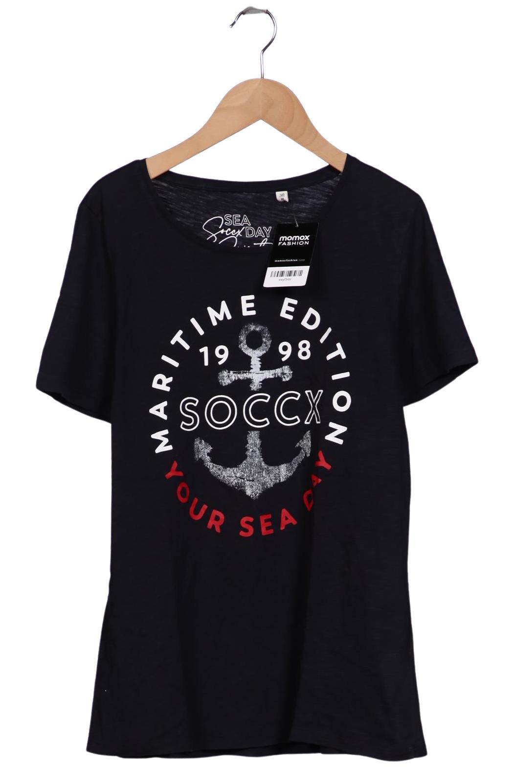 

Soccx Damen T-Shirt, marineblau, Gr. 38