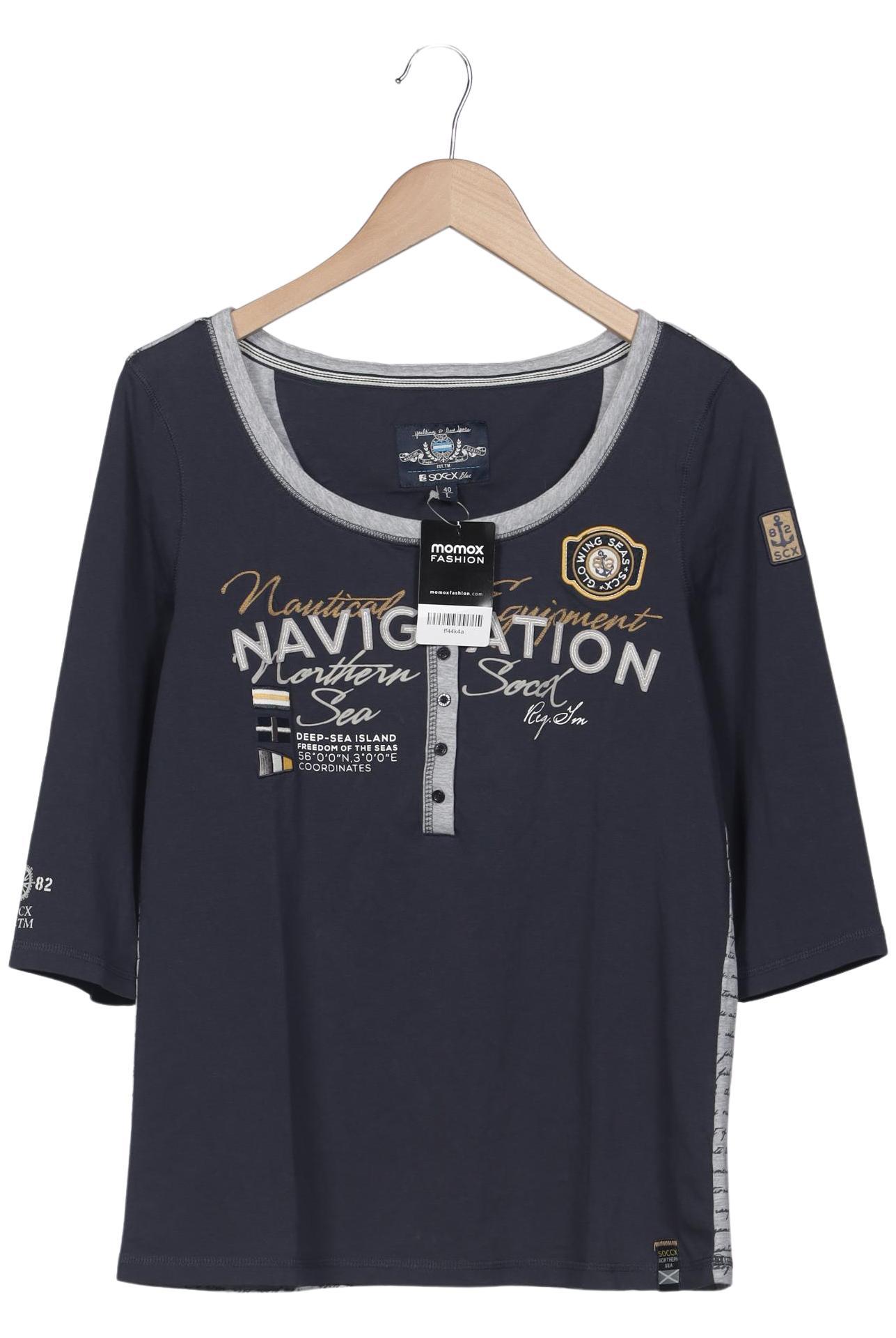 

Soccx Damen T-Shirt, marineblau, Gr. 40