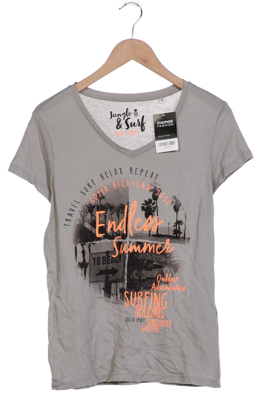 

Soccx Damen T-Shirt, grau, Gr. 40