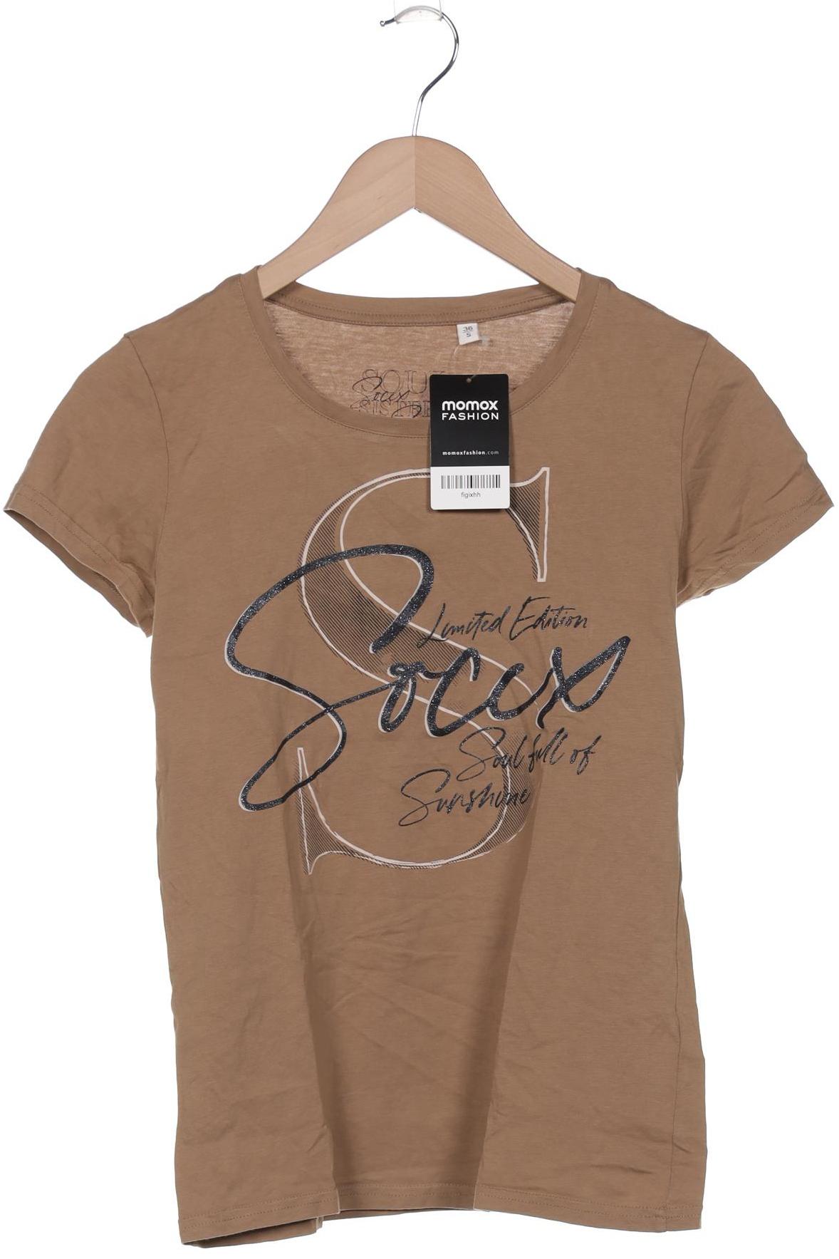 

Soccx Damen T-Shirt, beige, Gr. 36