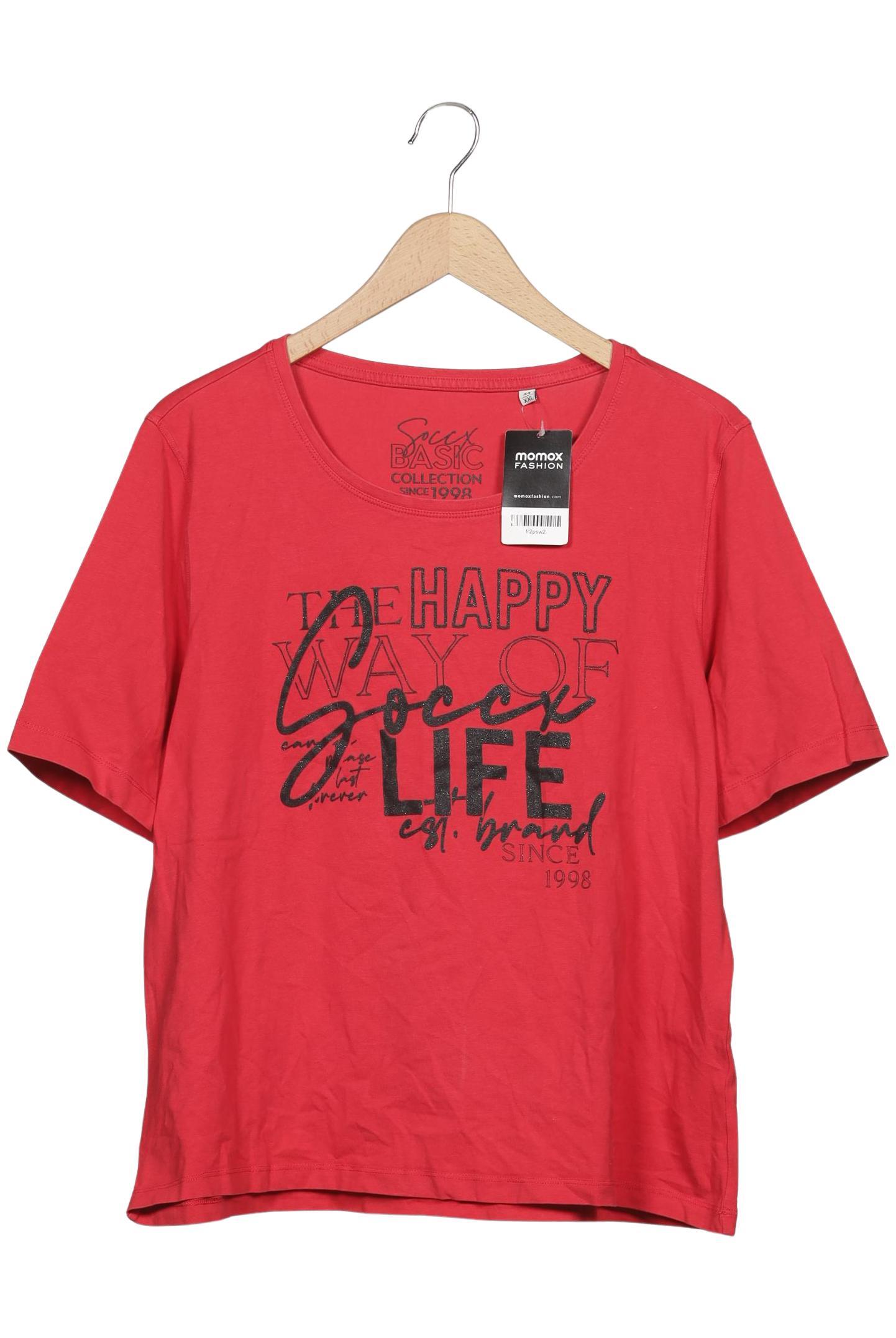 

Soccx Damen T-Shirt, rot, Gr. 44