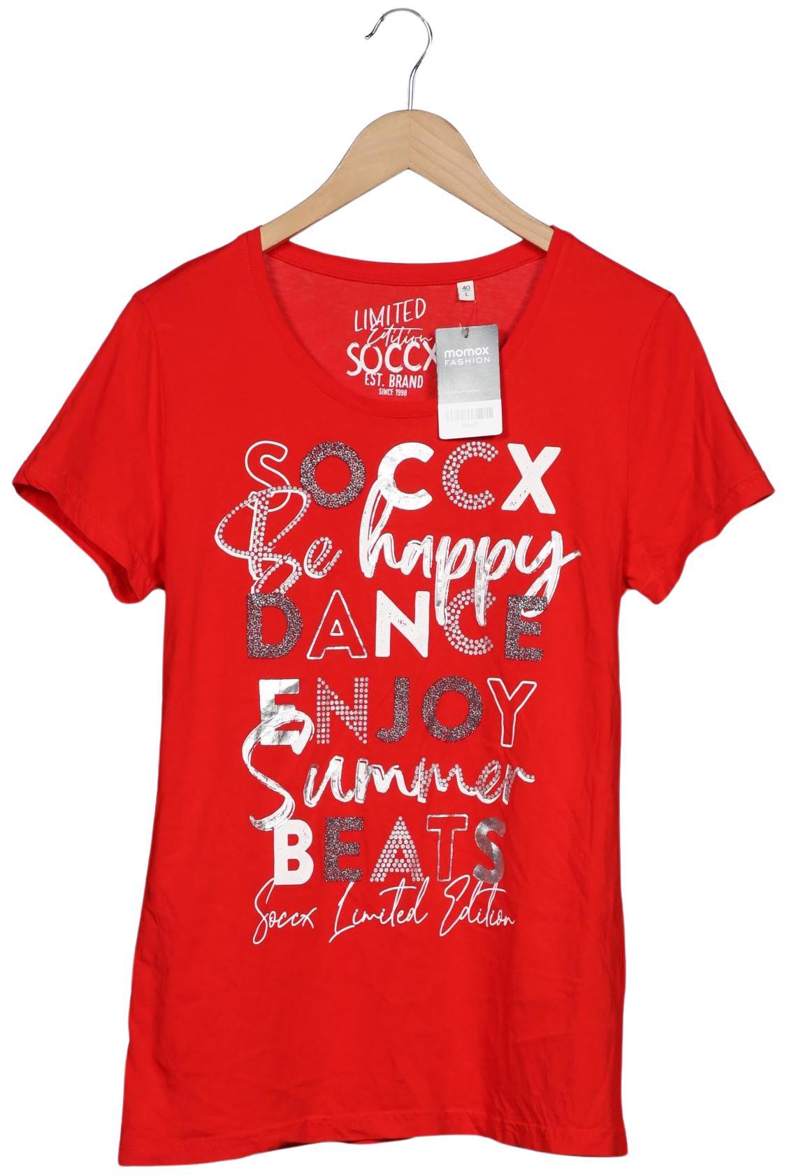 

Soccx Damen T-Shirt, rot, Gr. 40