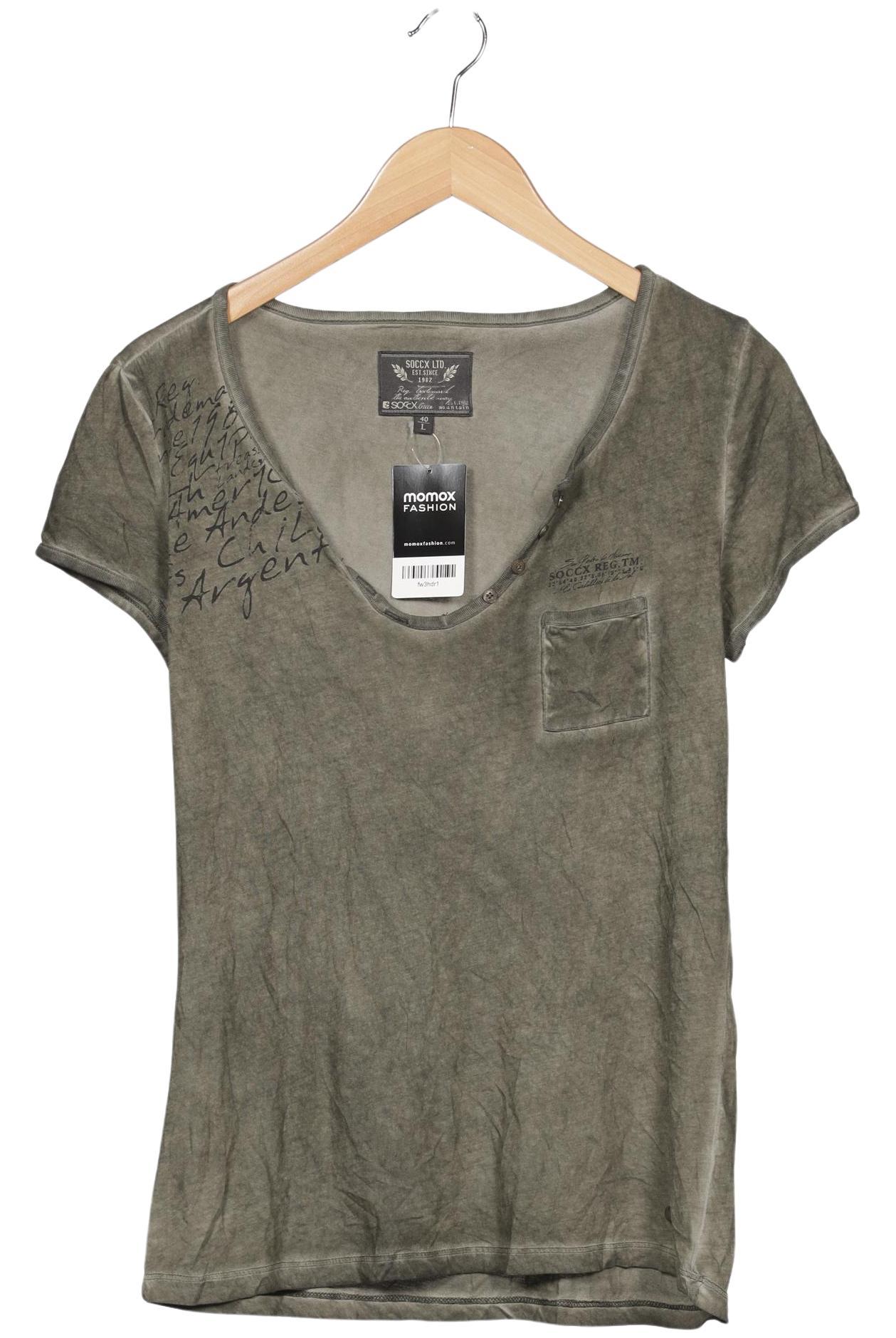 

Soccx Damen T-Shirt, grün, Gr. 40