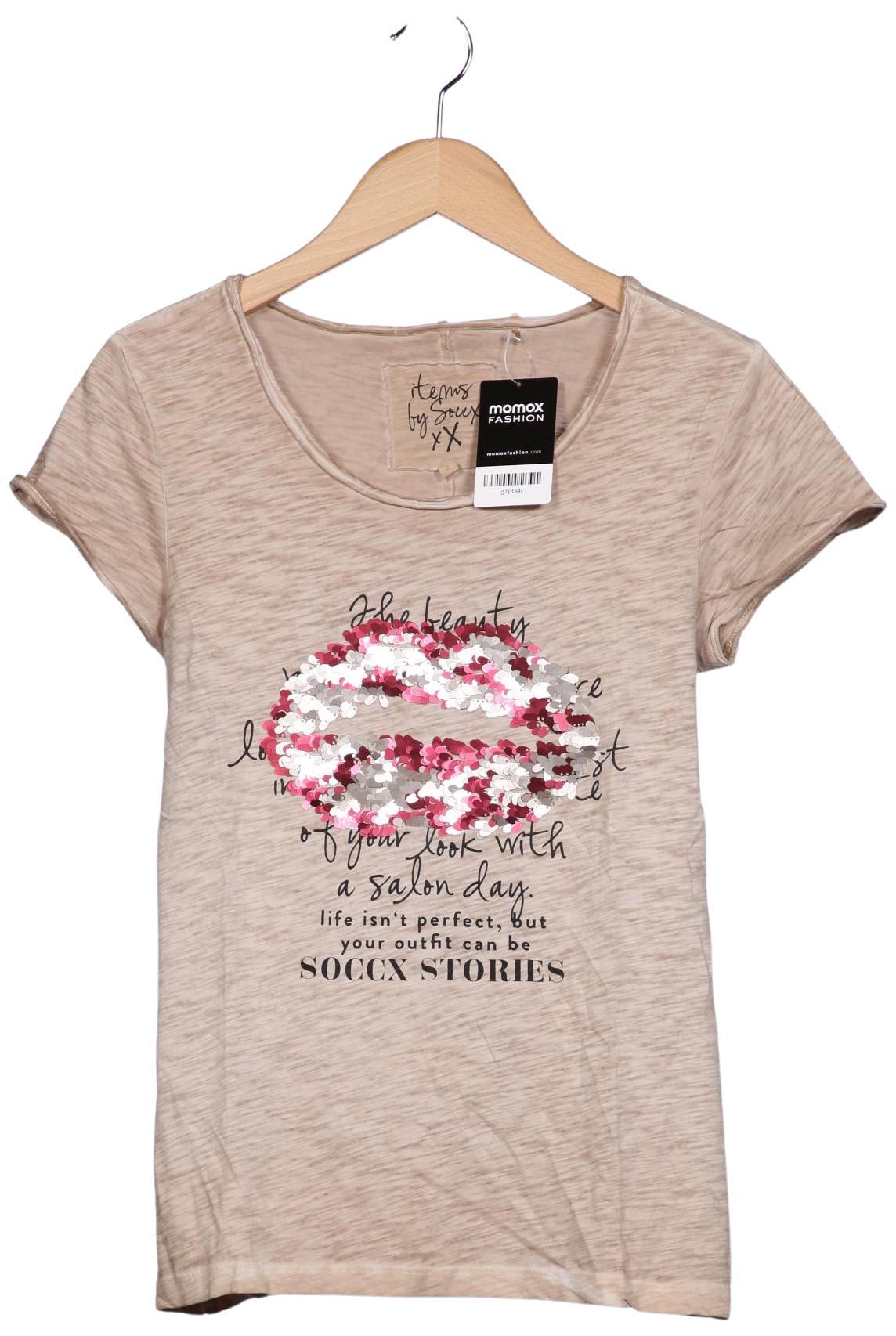 

Soccx Damen T-Shirt, beige, Gr. 36