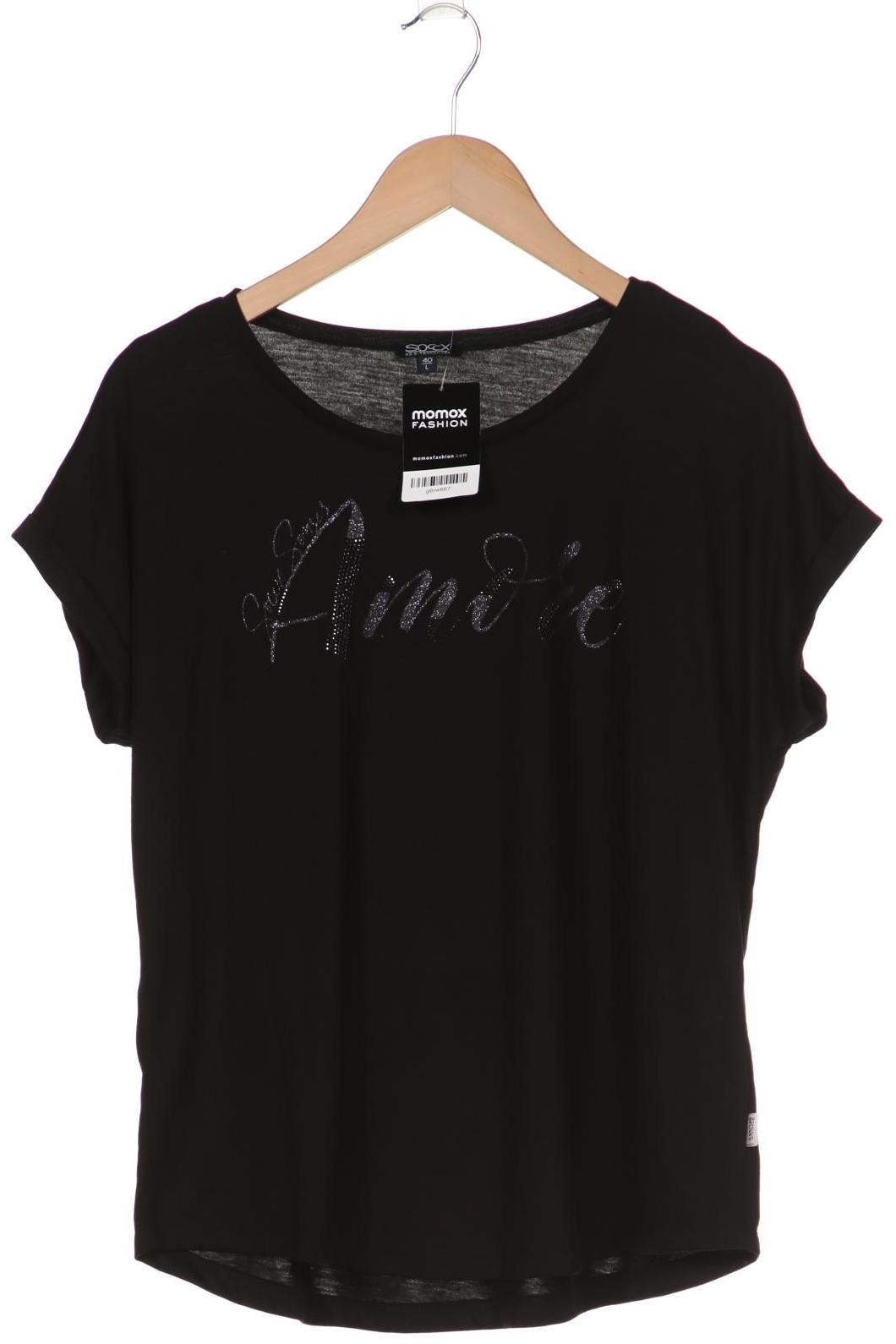 

SOCCX Damen T-Shirt, schwarz