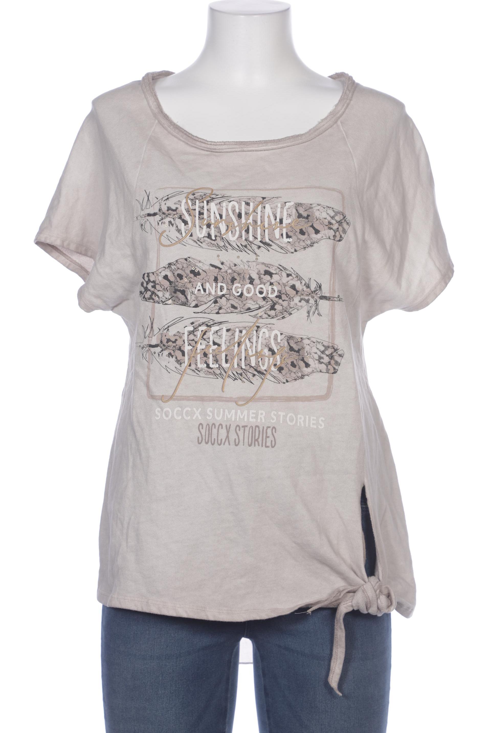 

Soccx Damen T-Shirt, beige, Gr. 38