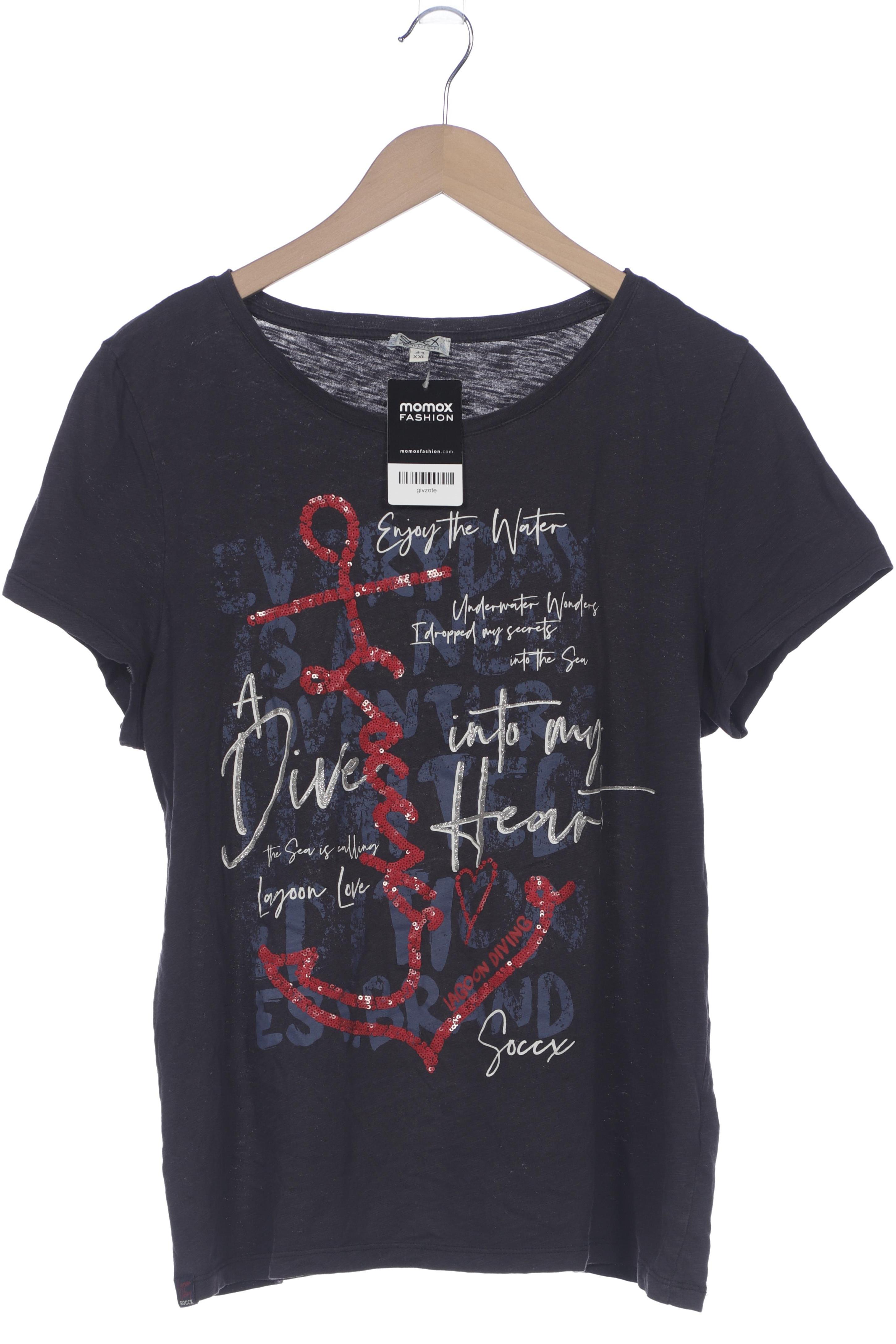 

Soccx Damen T-Shirt, marineblau, Gr. 44