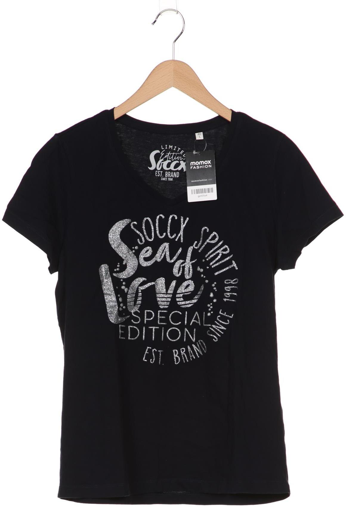 

SOCCX Damen T-Shirt, marineblau