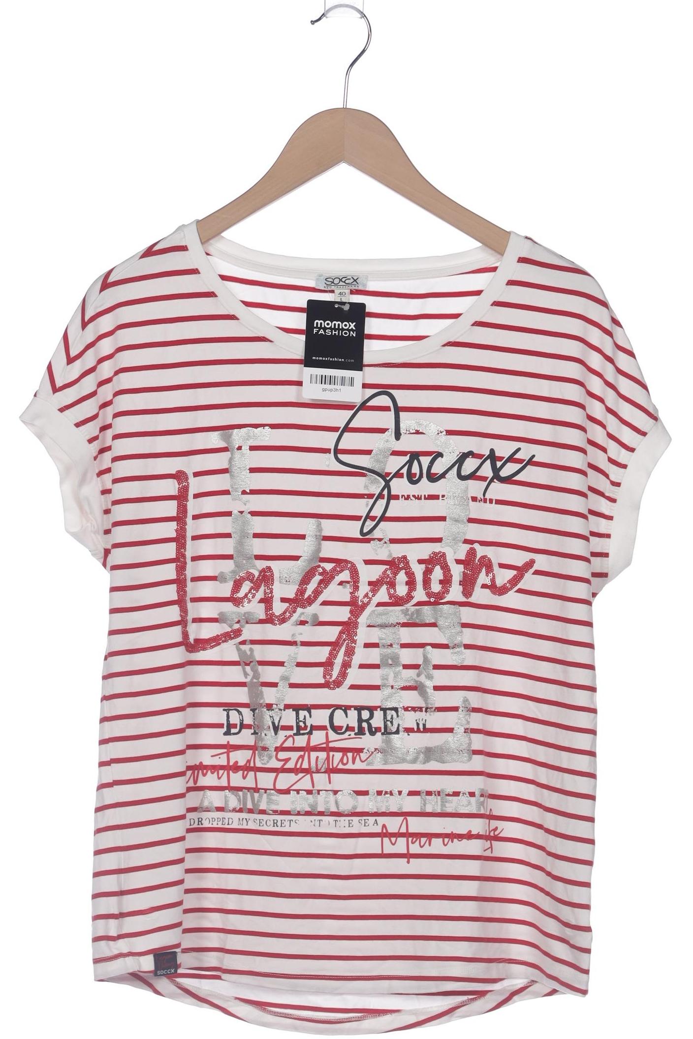 

Soccx Damen T-Shirt, rot, Gr. 40