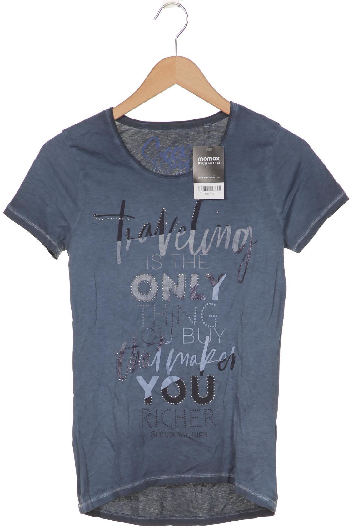 

SOCCX Damen T-Shirt, marineblau