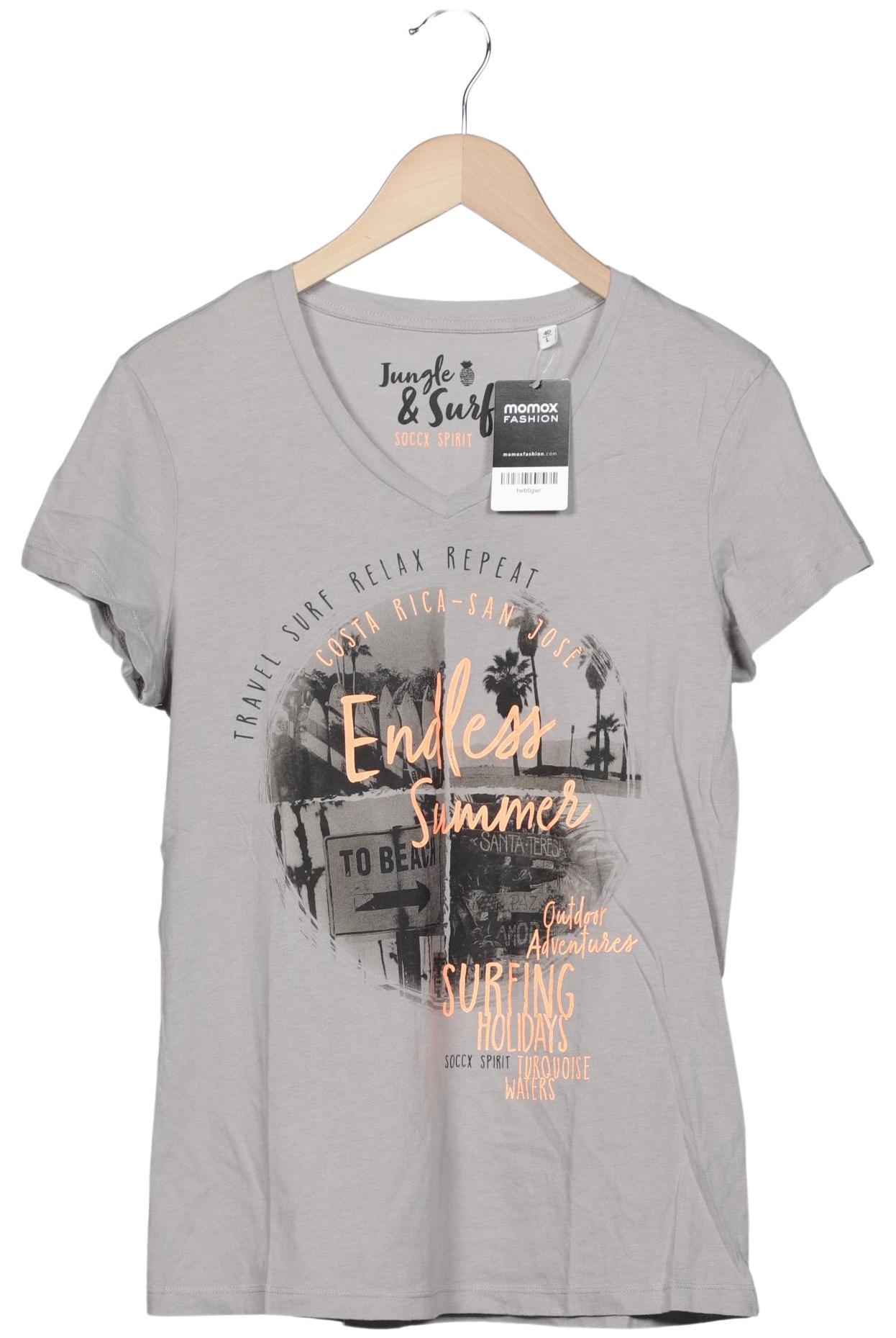 

Soccx Damen T-Shirt, grau, Gr. 40