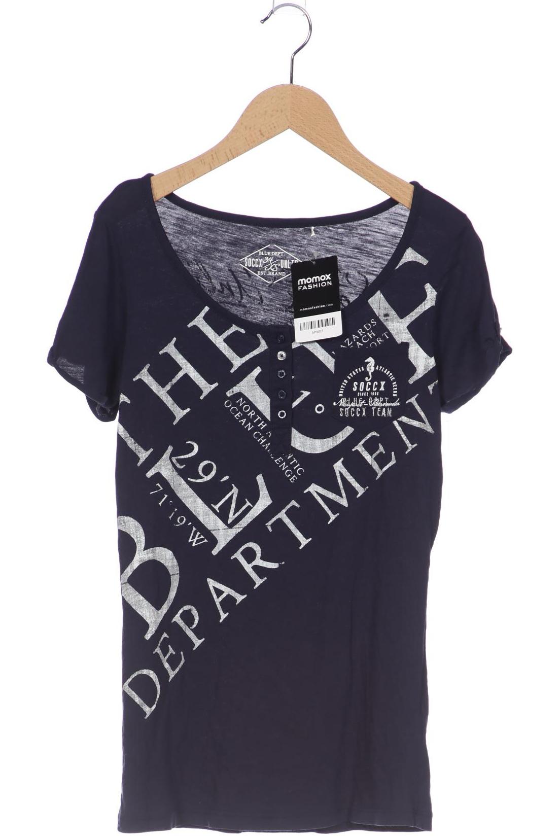 

Soccx Damen T-Shirt, marineblau, Gr. 34