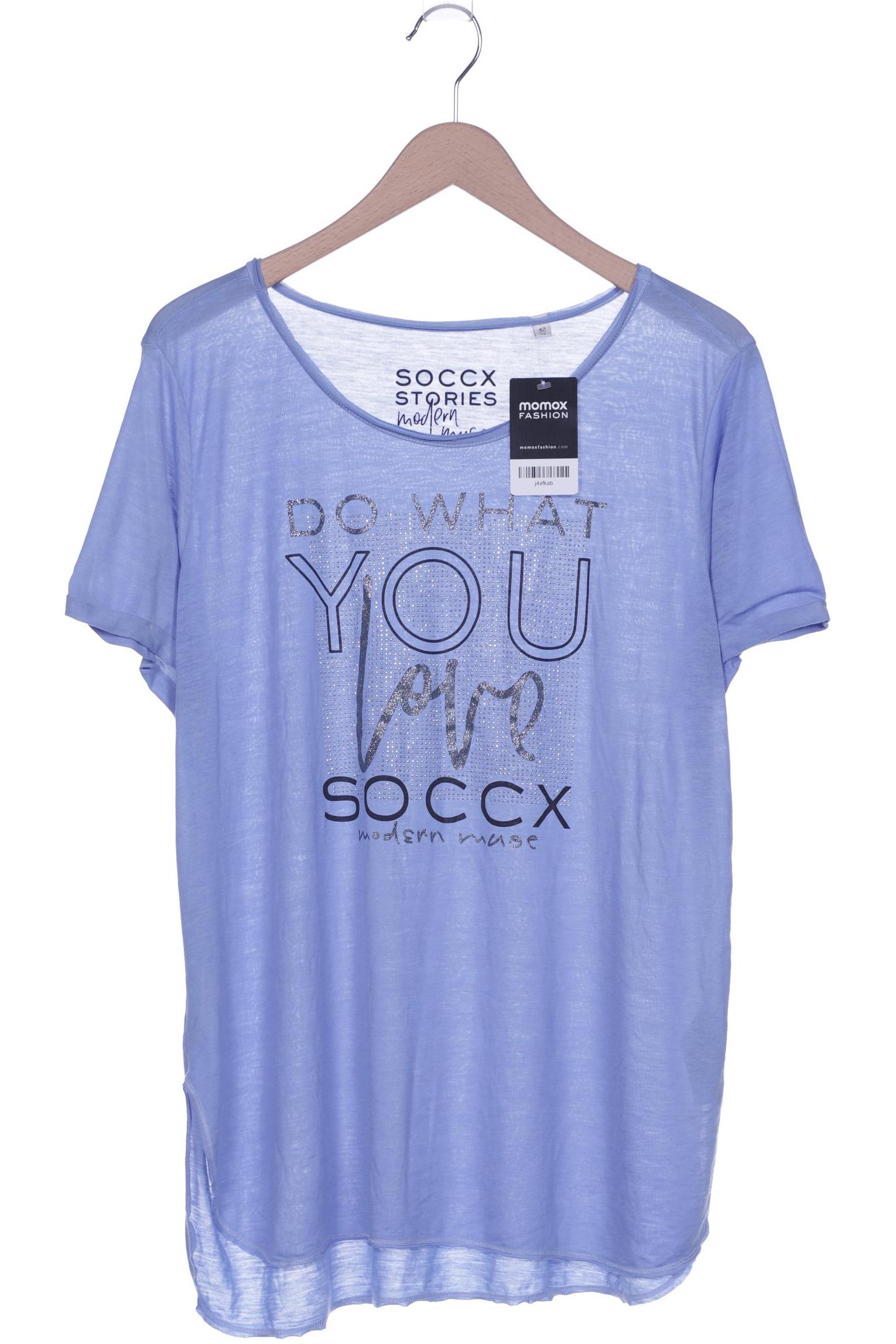 

Soccx Damen T-Shirt, blau, Gr. 42