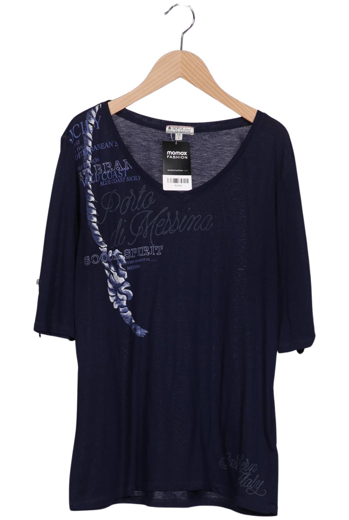 

Soccx Damen T-Shirt, marineblau, Gr. 40