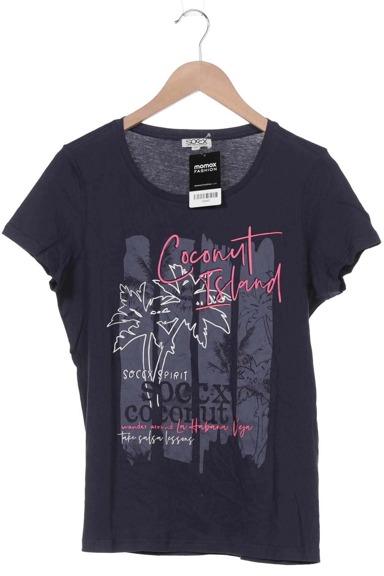 

SOCCX Damen T-Shirt, marineblau