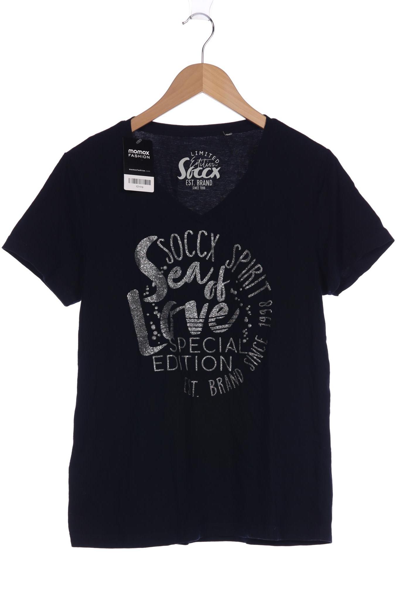 

SOCCX Damen T-Shirt, marineblau