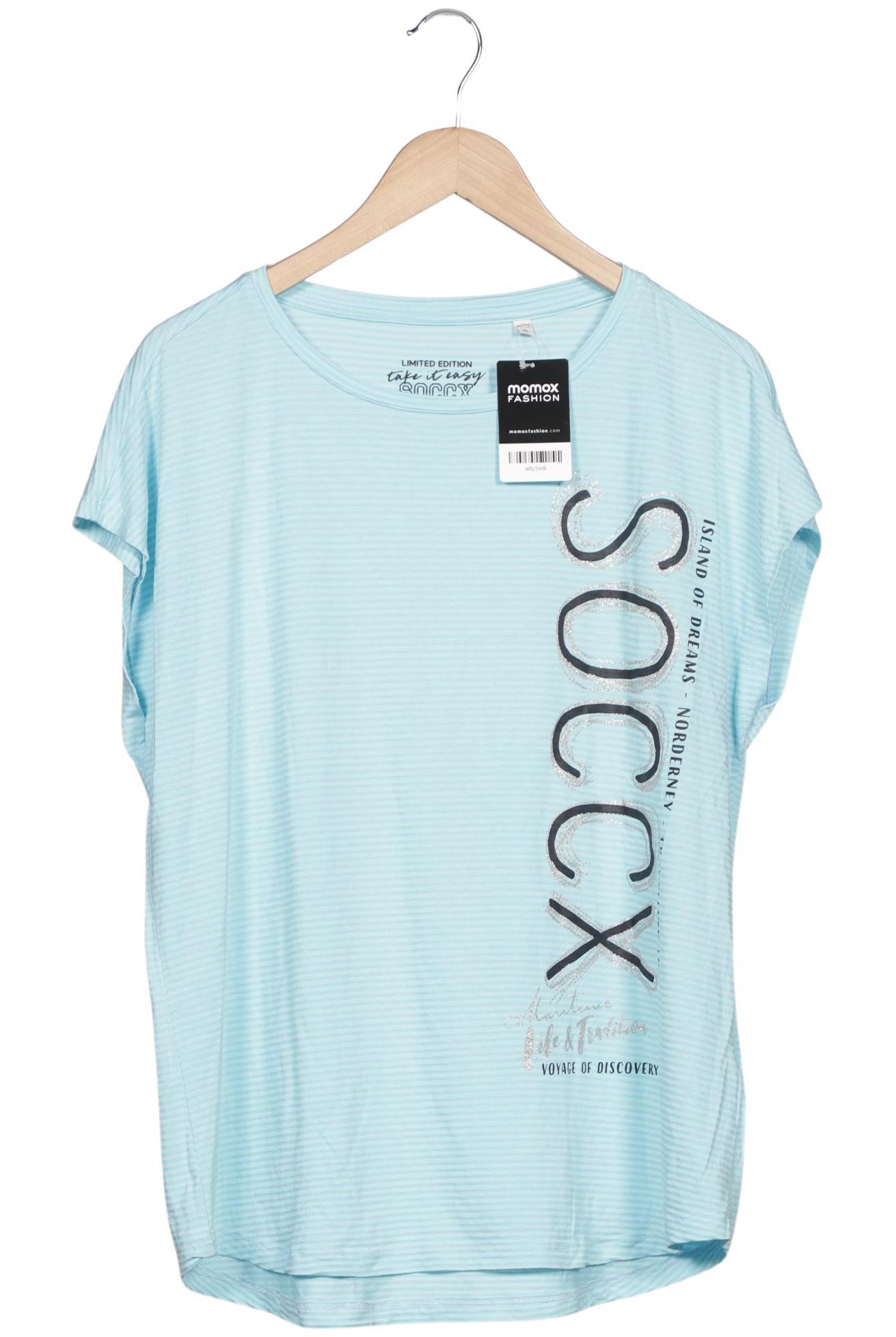 

Soccx Damen T-Shirt, blau, Gr. 44