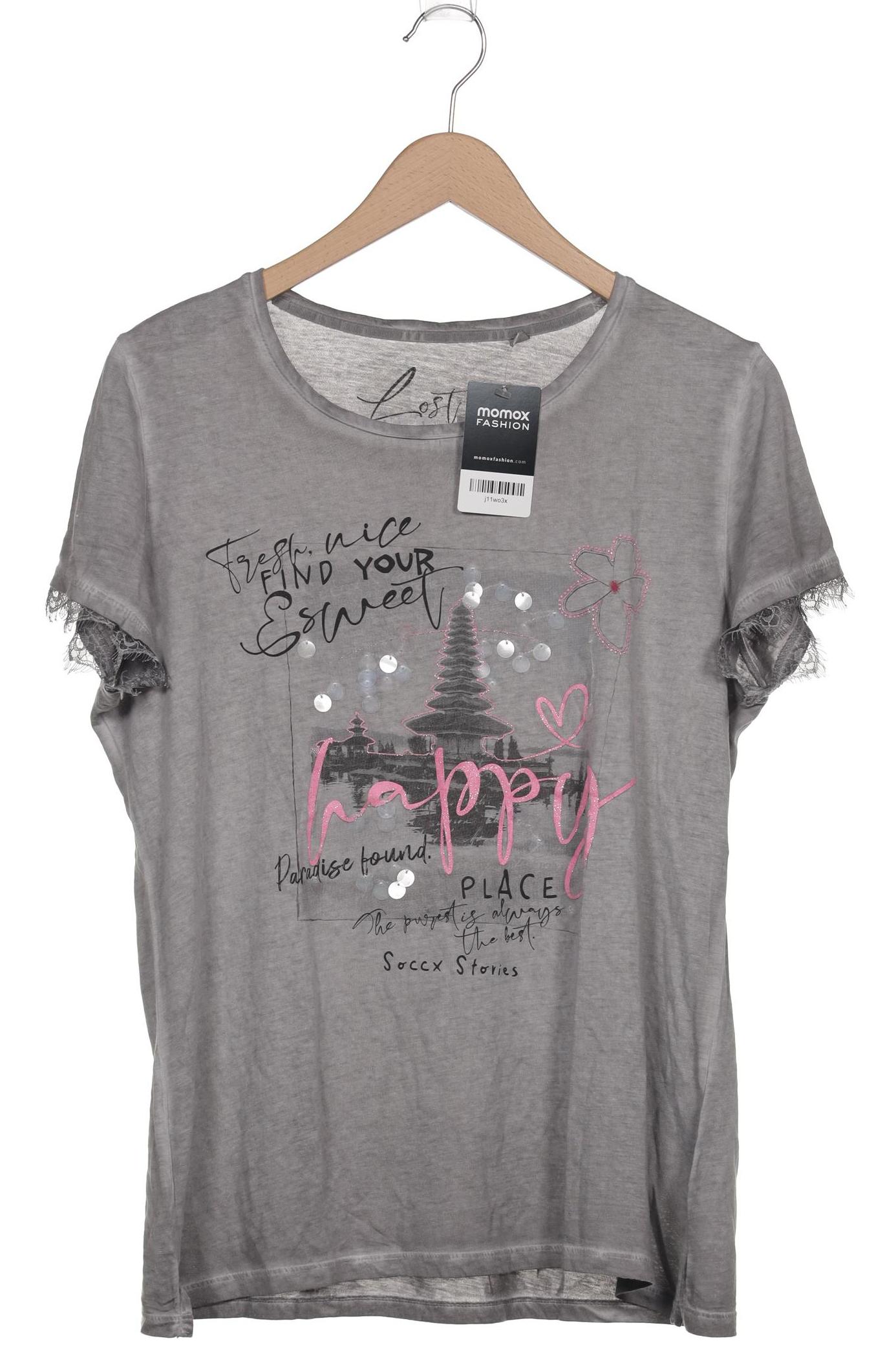 

Soccx Damen T-Shirt, grau, Gr. 42